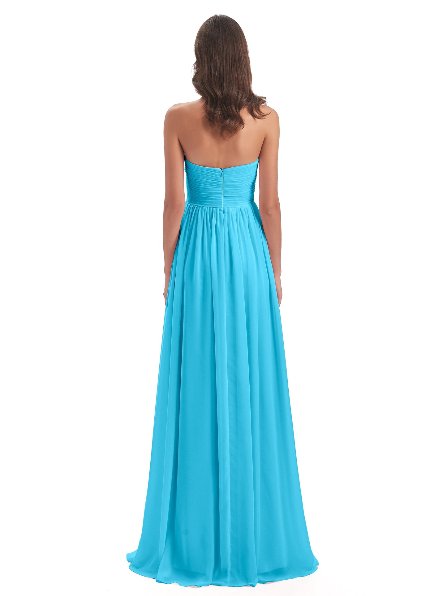 Sunny Floor Length Sweetheart Chiffon Bridesmaid Dresses