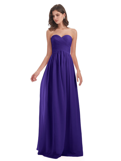 Sunny Floor Length Sweetheart Chiffon Bridesmaid Dresses