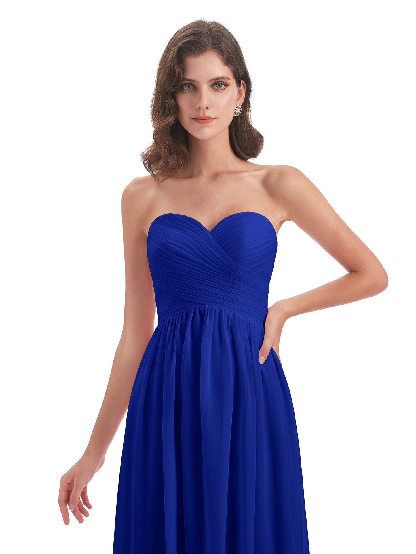 Sunny Floor Length Sweetheart Chiffon Bridesmaid Dresses