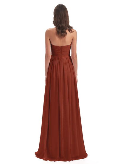 Sunny Floor Length Sweetheart Chiffon Bridesmaid Dresses