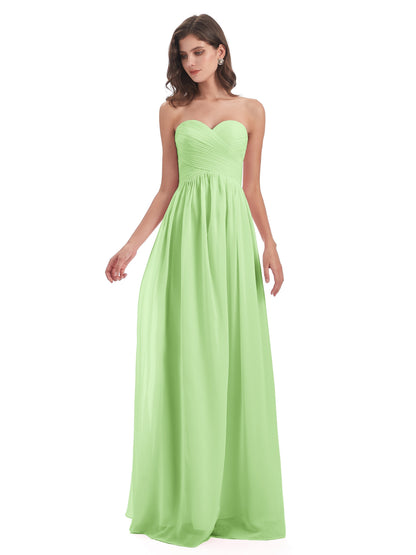 Sunny Floor Length Sweetheart Chiffon Bridesmaid Dresses