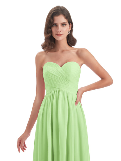 Sunny Floor Length Sweetheart Chiffon Bridesmaid Dresses