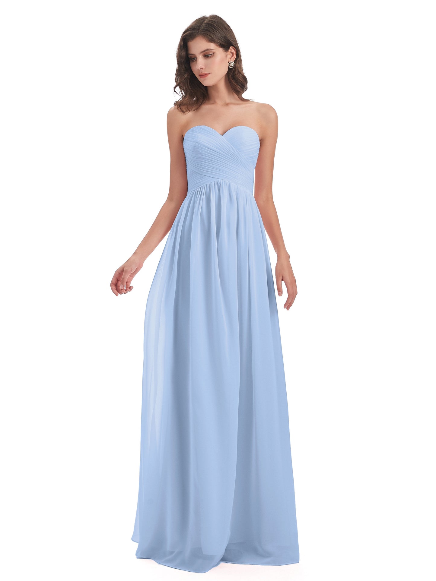 Sunny Floor Length Sweetheart Chiffon Bridesmaid Dresses