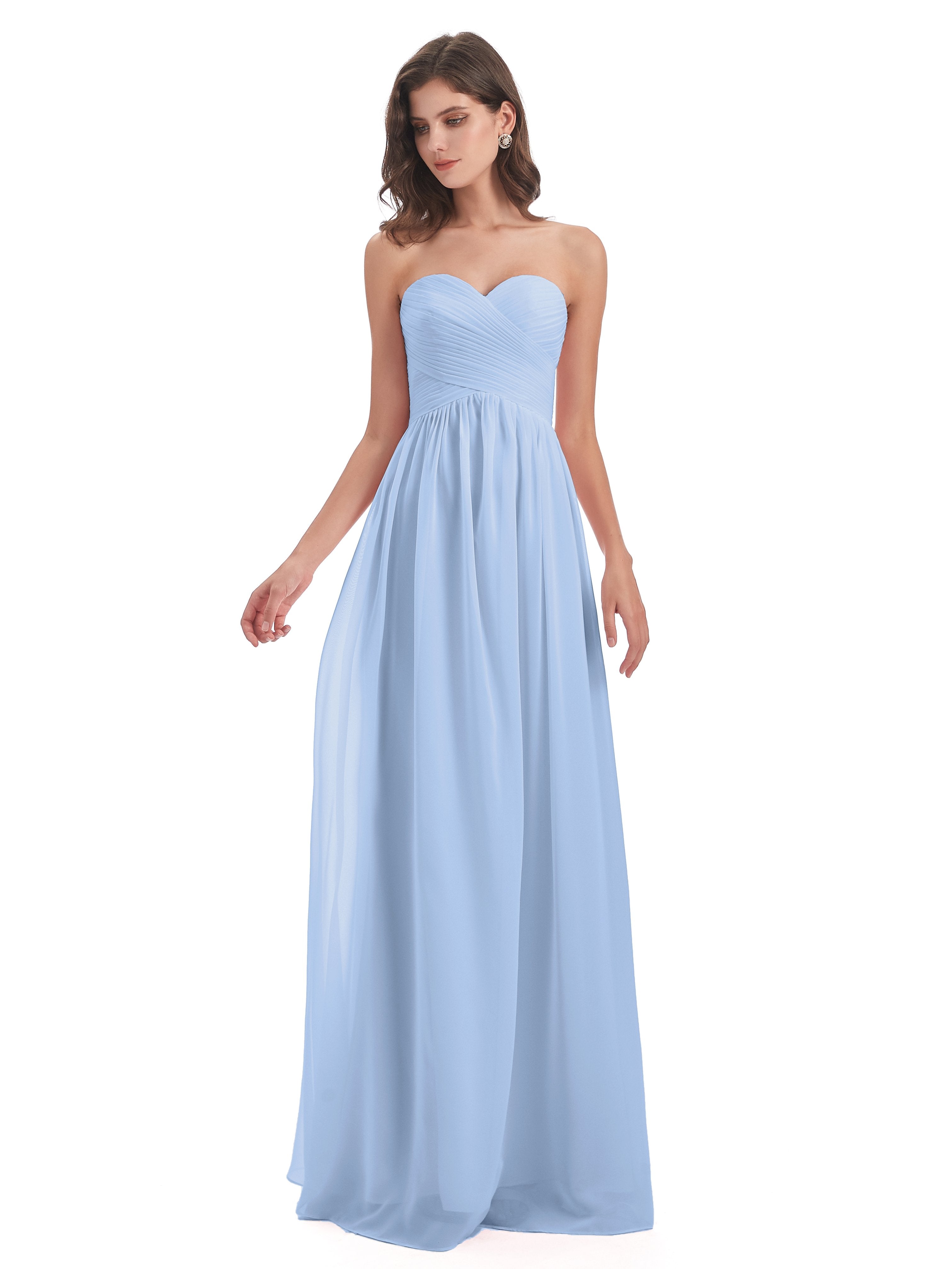 Sunny Floor Length Sweetheart Chiffon Bridesmaid Dresses