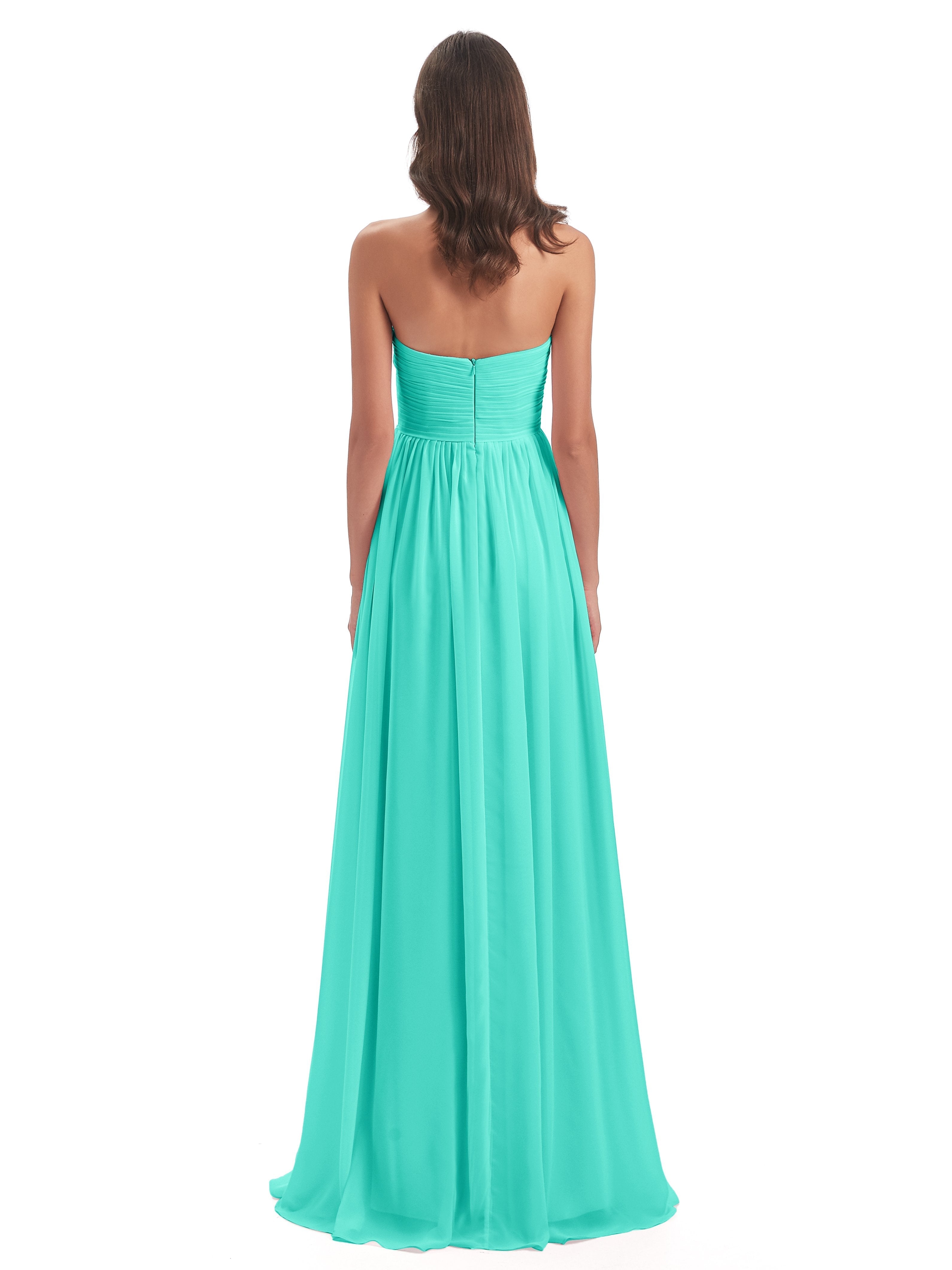 Sunny Floor Length Sweetheart Chiffon Bridesmaid Dresses