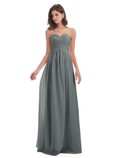 Sunny Floor Length Sweetheart Chiffon Bridesmaid Dresses