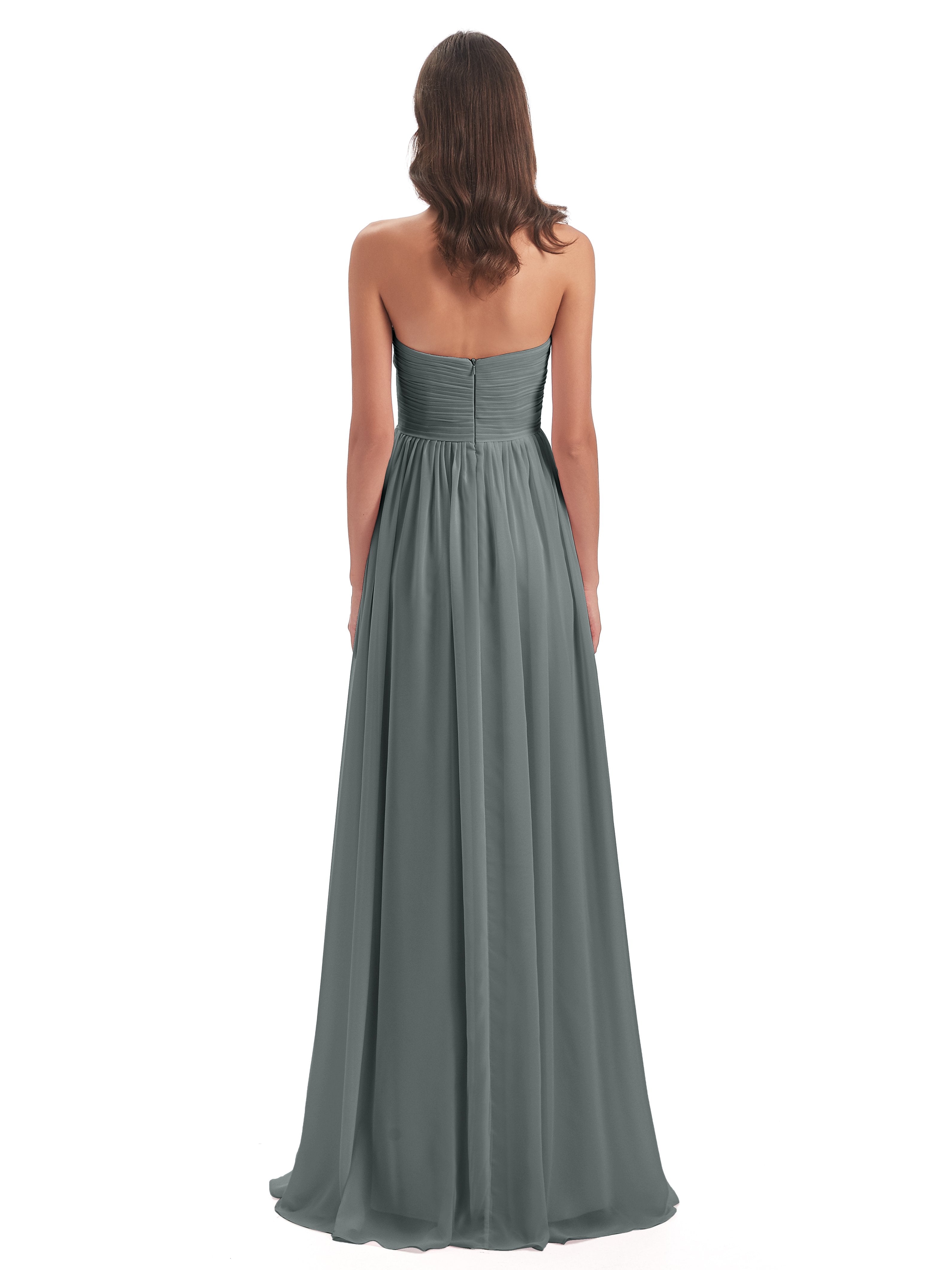 Sunny Floor Length Sweetheart Chiffon Bridesmaid Dresses