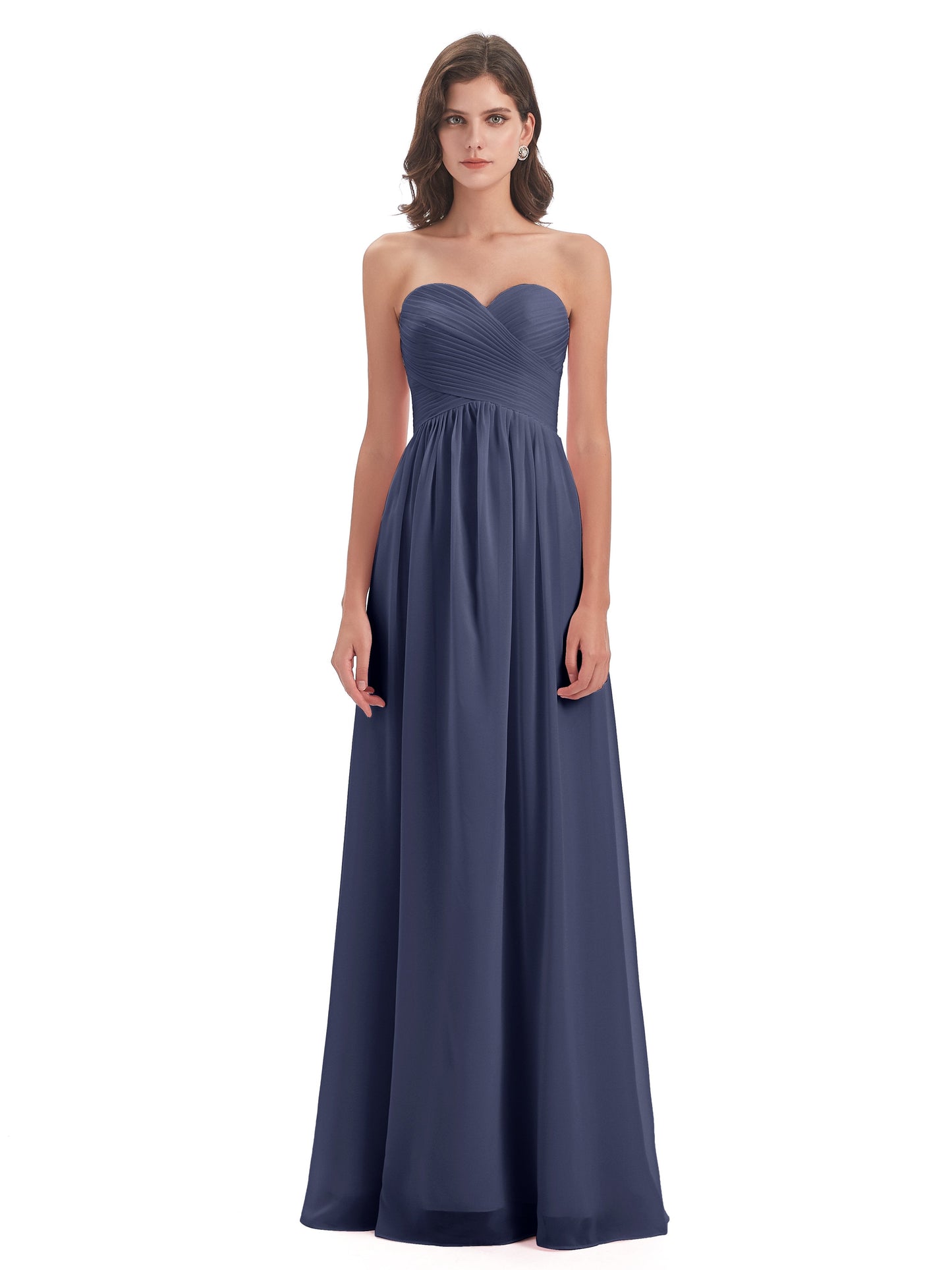 Sunny Floor Length Sweetheart Chiffon Bridesmaid Dresses