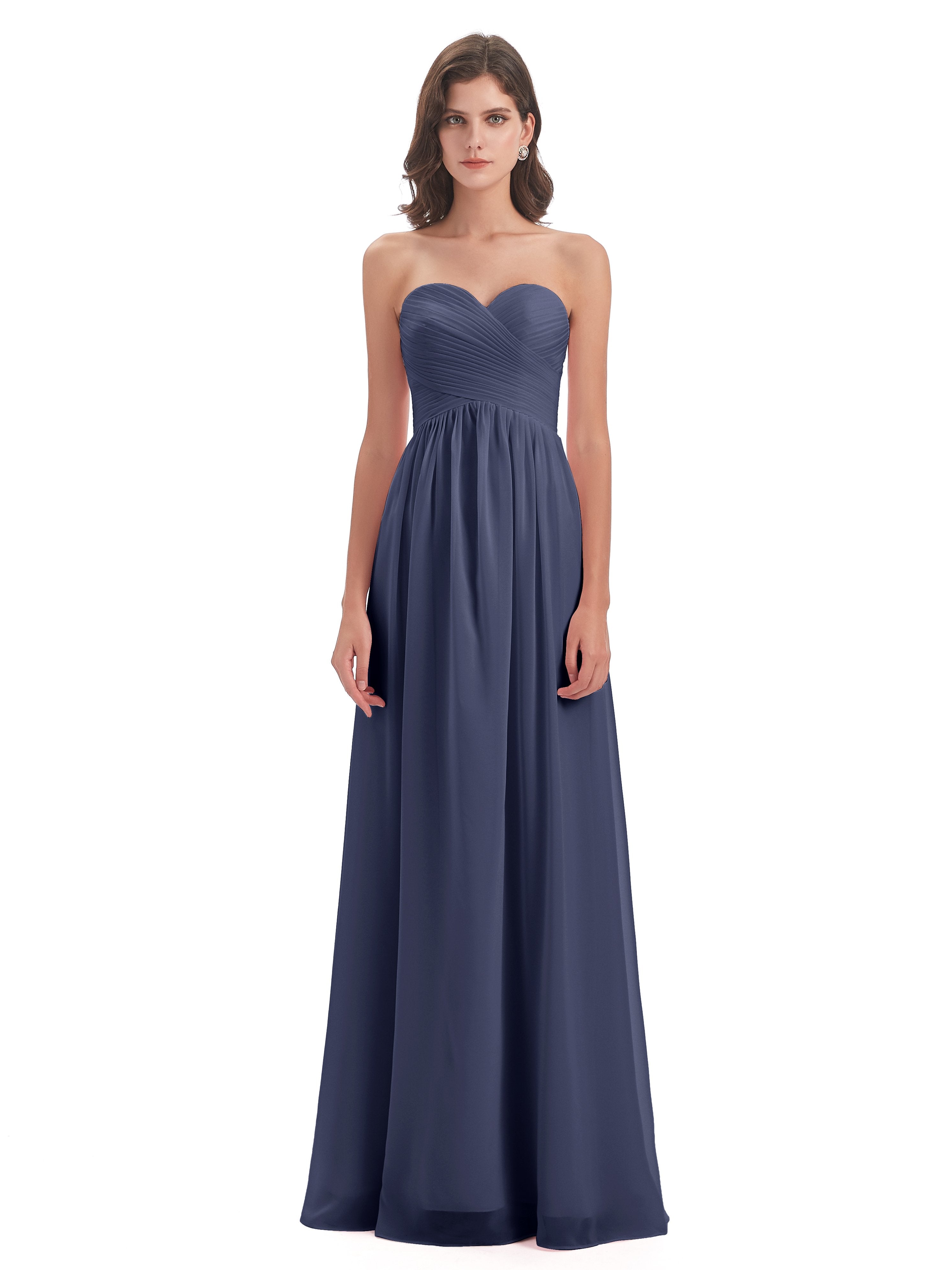 Sunny Floor Length Sweetheart Chiffon Bridesmaid Dresses