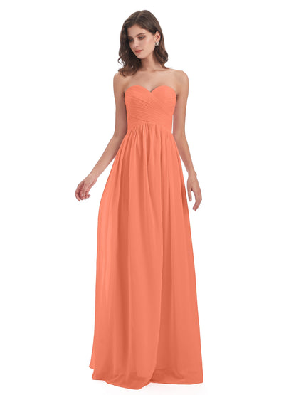Sunny Floor Length Sweetheart Chiffon Bridesmaid Dresses