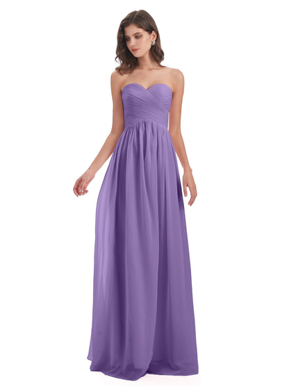 Sunny Floor Length Sweetheart Chiffon Bridesmaid Dresses