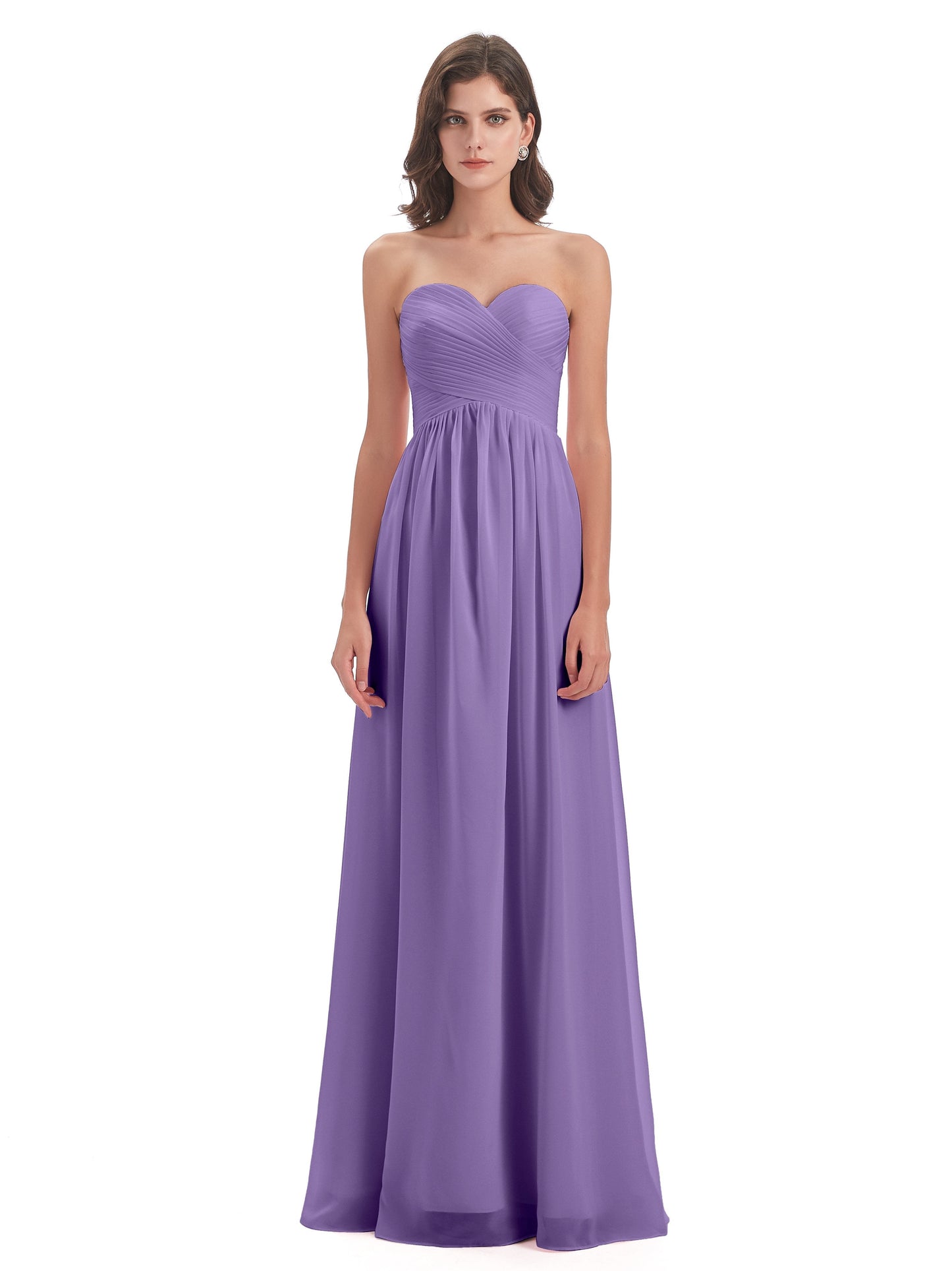Sunny Floor Length Sweetheart Chiffon Bridesmaid Dresses