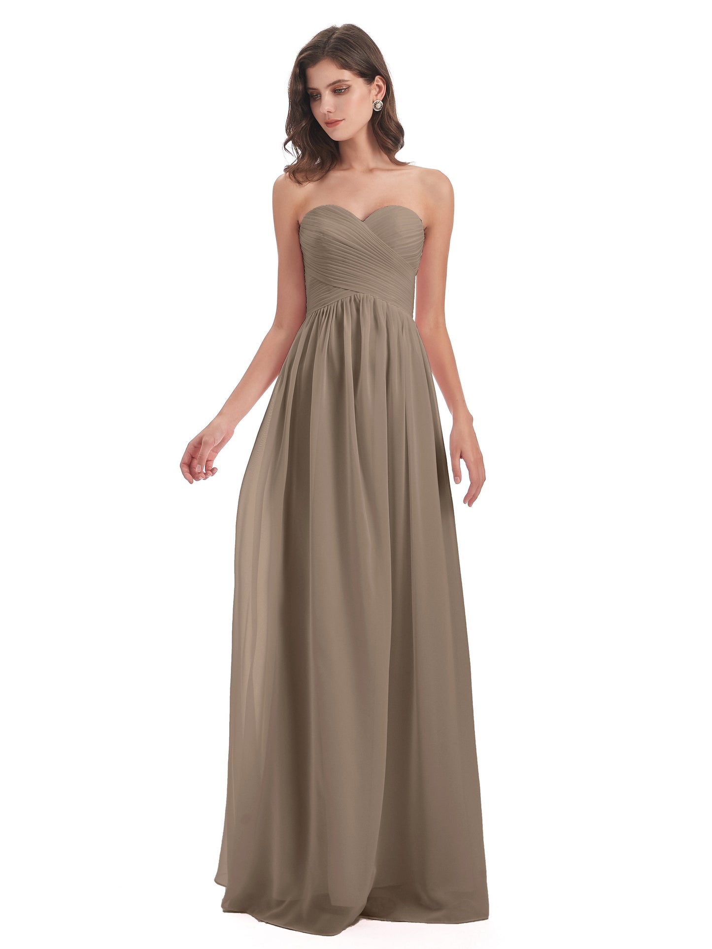 Sunny Floor Length Sweetheart Chiffon Bridesmaid Dresses
