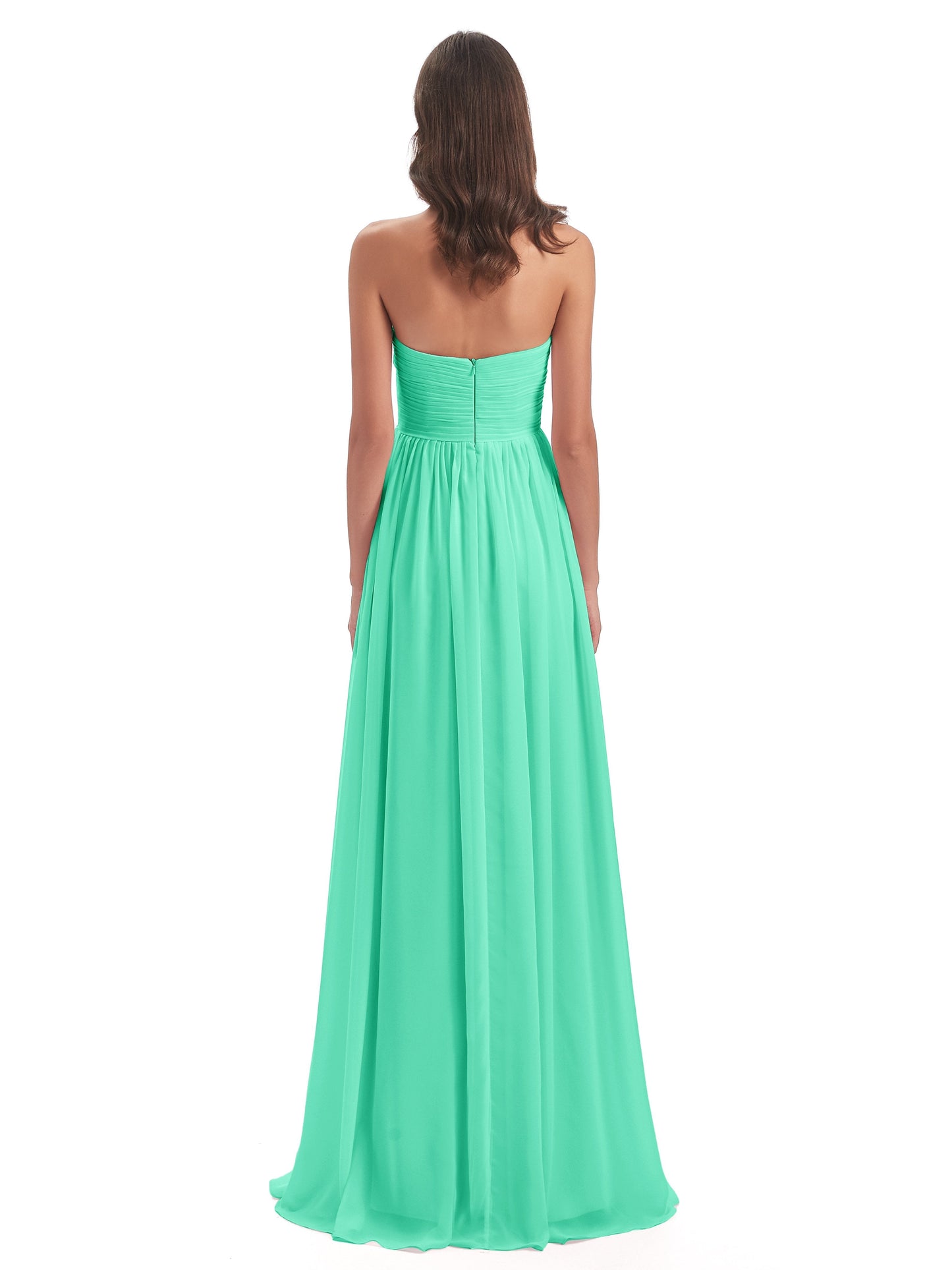 Sunny Floor Length Sweetheart Chiffon Bridesmaid Dresses