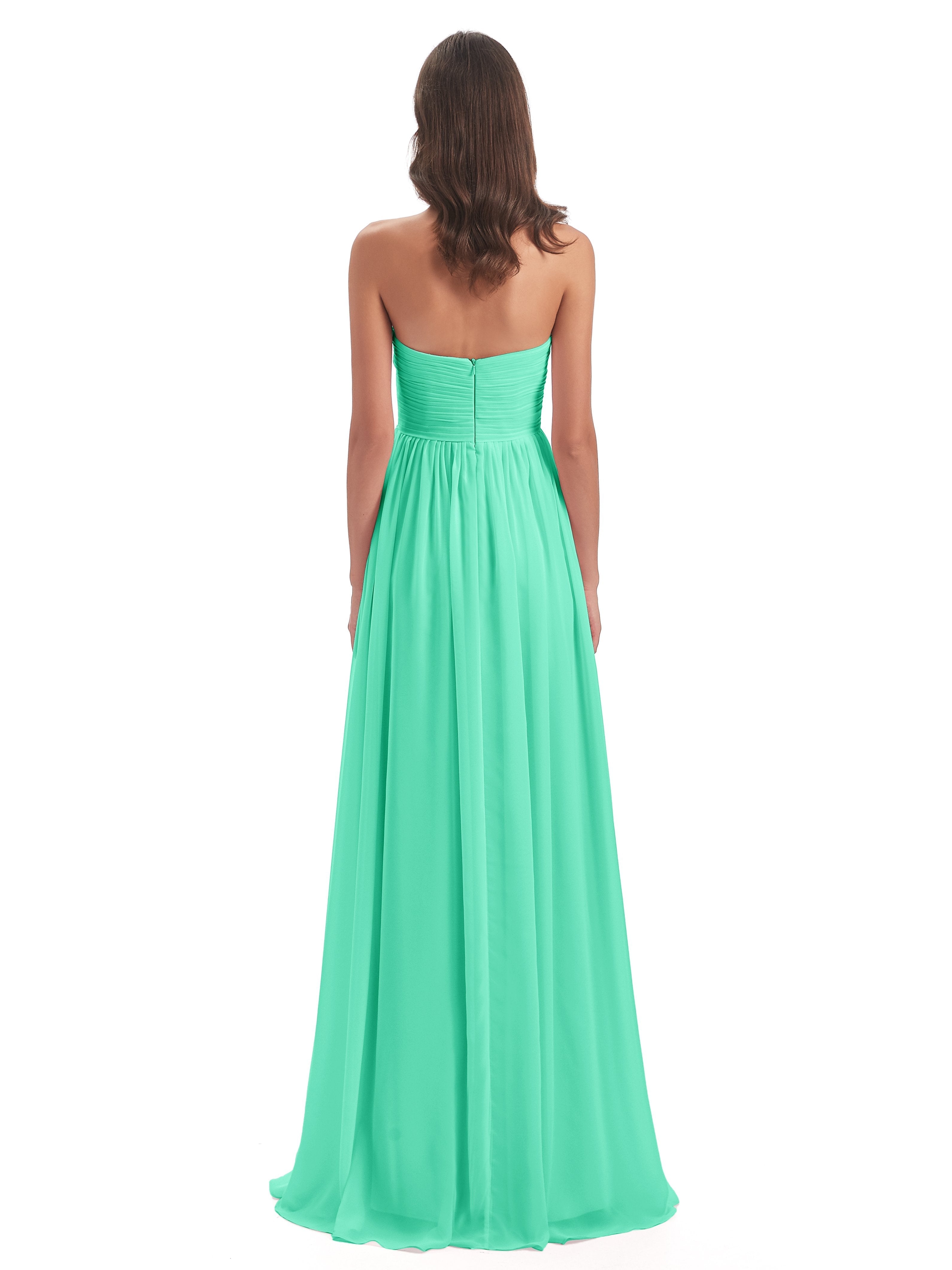 Sunny Floor Length Sweetheart Chiffon Bridesmaid Dresses