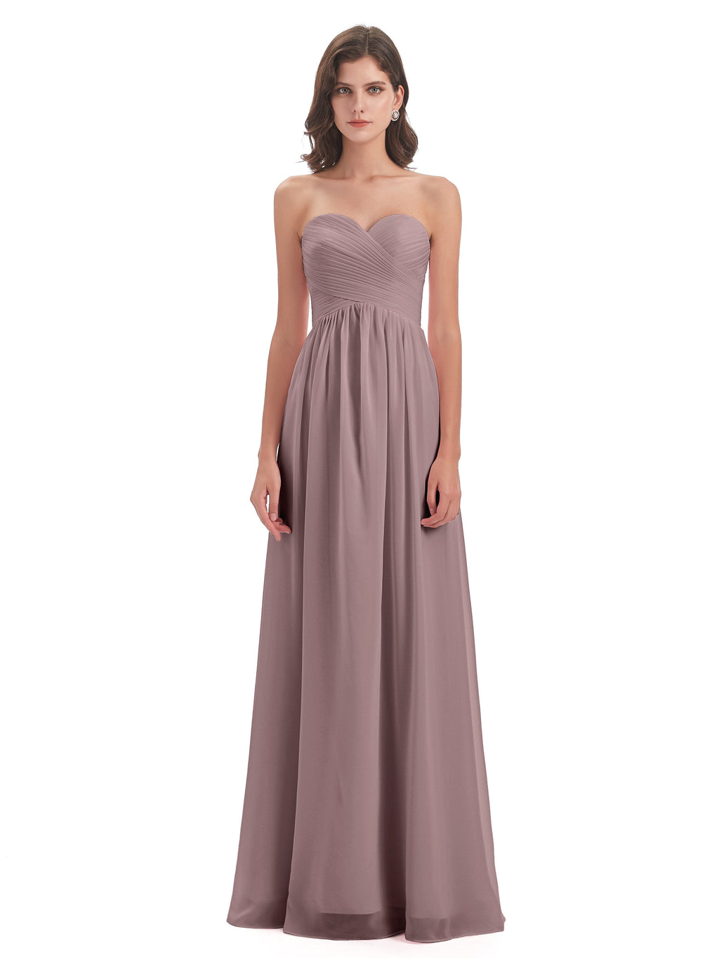 Sunny Floor Length Sweetheart Chiffon Bridesmaid Dresses