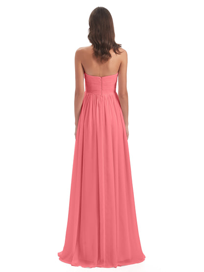 Sunny Floor Length Sweetheart Chiffon Bridesmaid Dresses