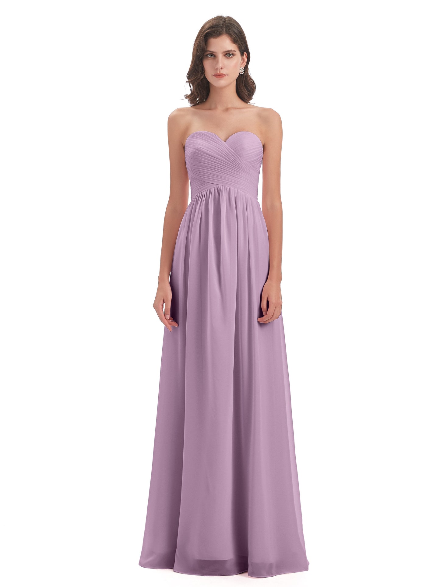 Sunny Floor Length Sweetheart Chiffon Bridesmaid Dresses