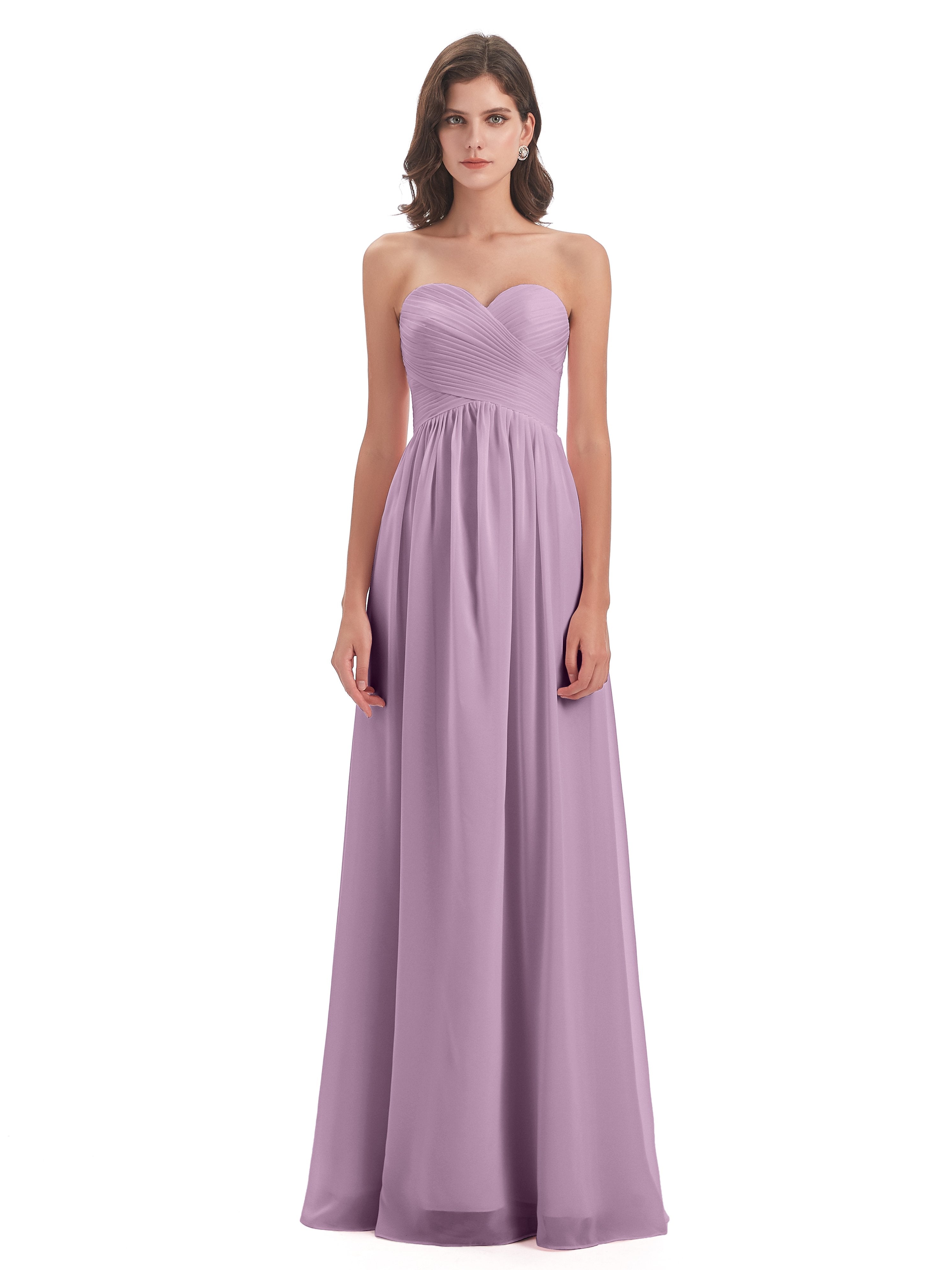 Sunny Floor Length Sweetheart Chiffon Bridesmaid Dresses