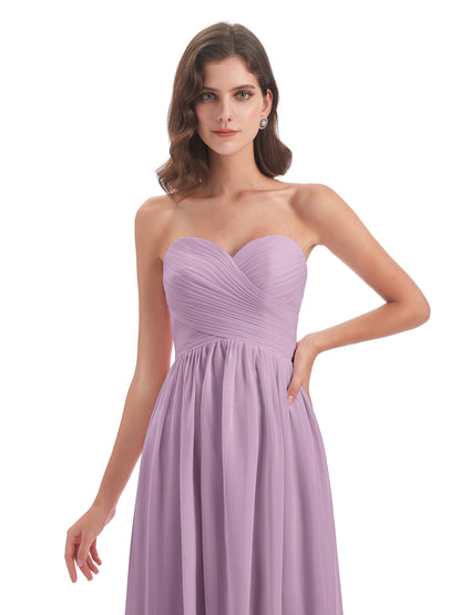Sunny Floor Length Sweetheart Chiffon Bridesmaid Dresses