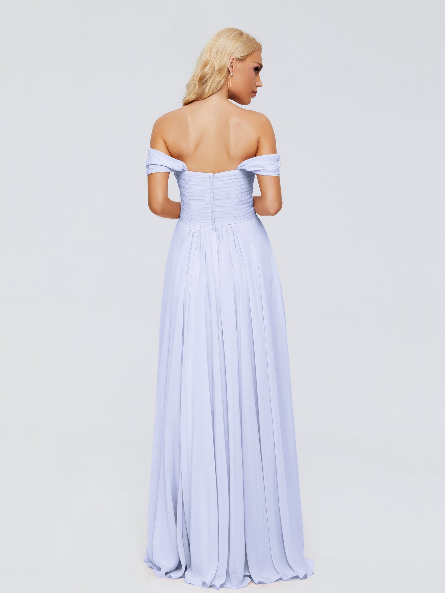 Trinity Off-The-Shoulder Chiffon Bridesmaid Dresses