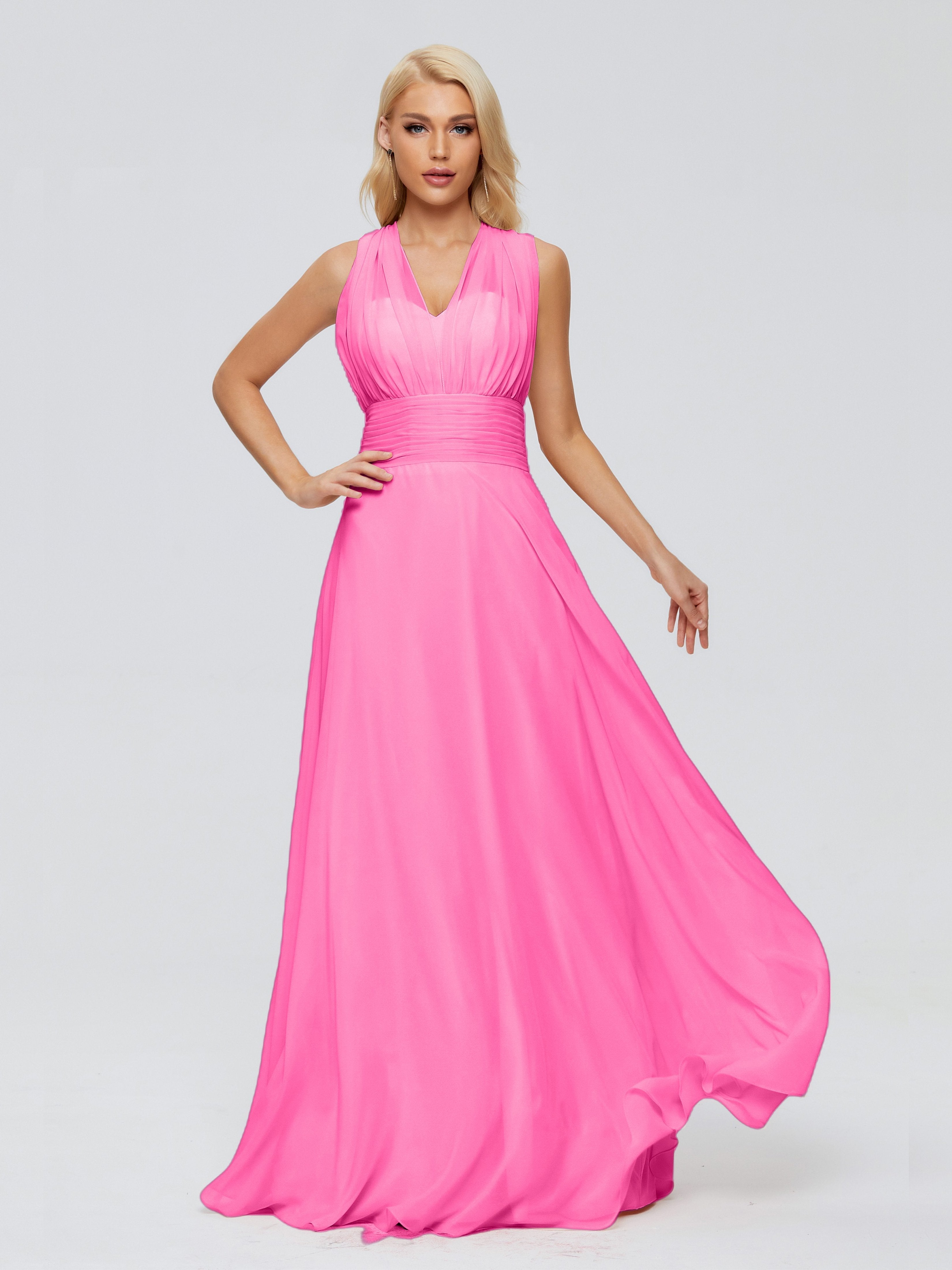 Ximena Straps Ribbon Chiffon Bridesmaid Dresses