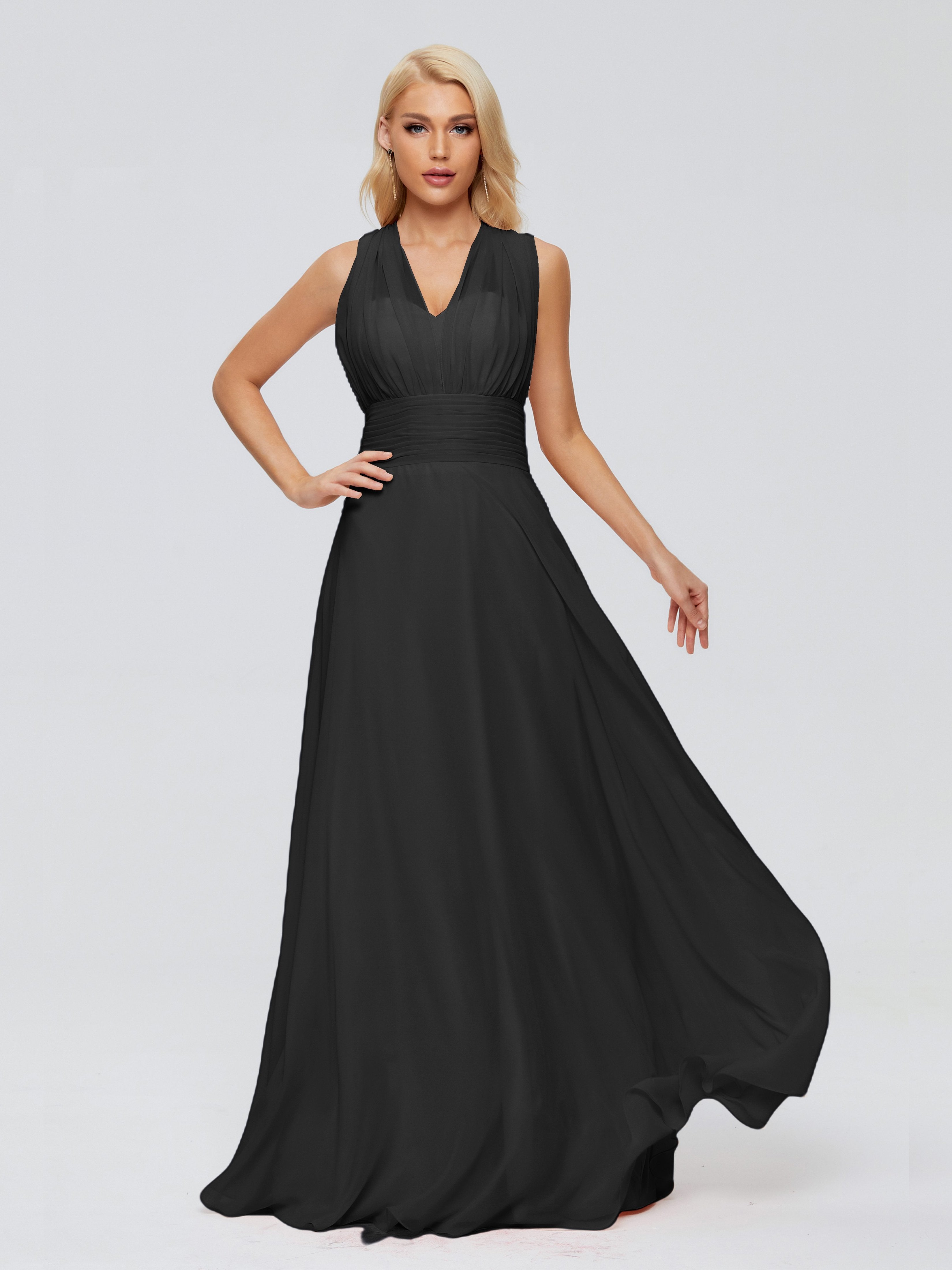 Ximena Straps Ribbon Chiffon Bridesmaid Dresses