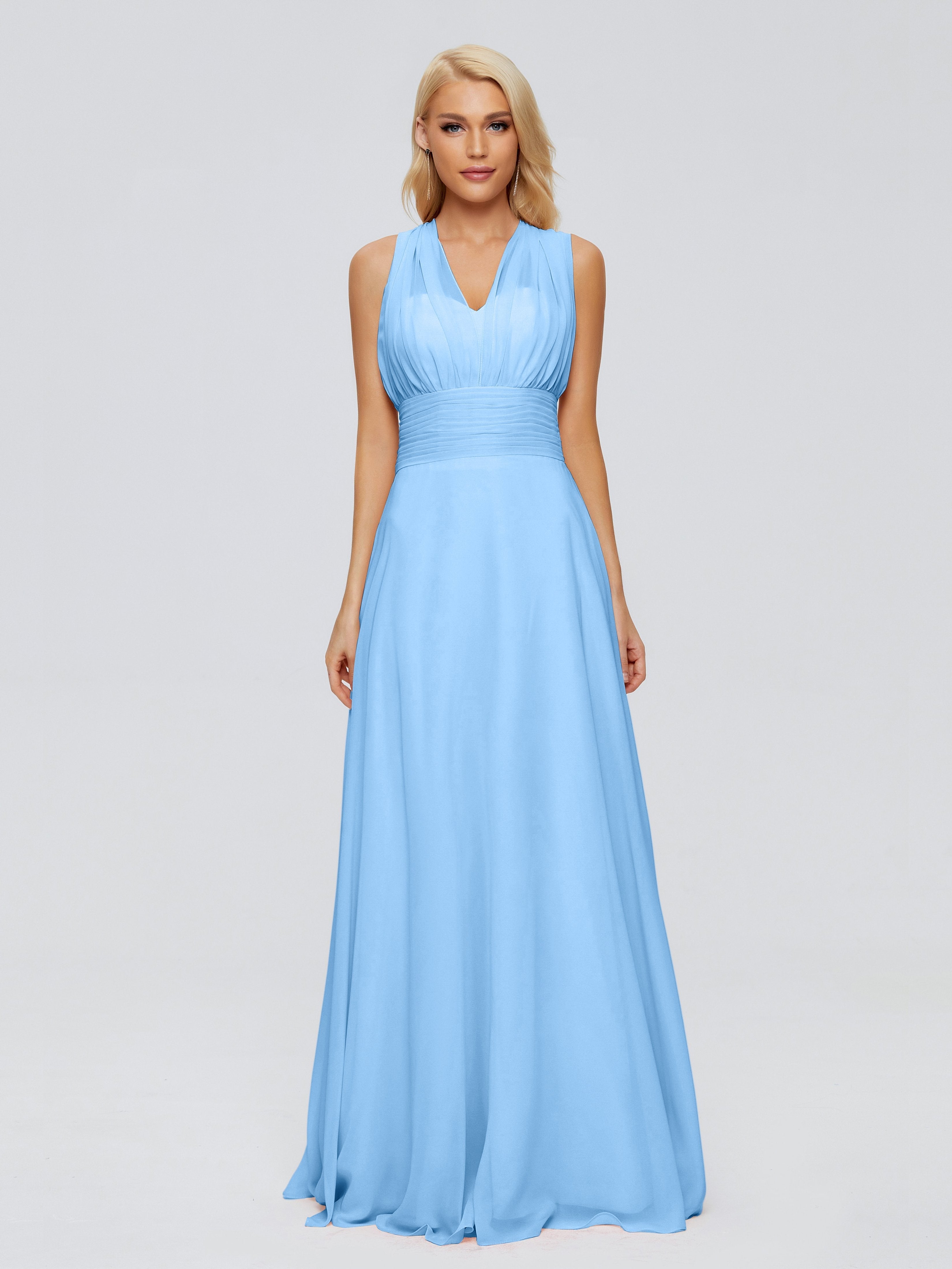 Ximena Straps Ribbon Chiffon Bridesmaid Dresses