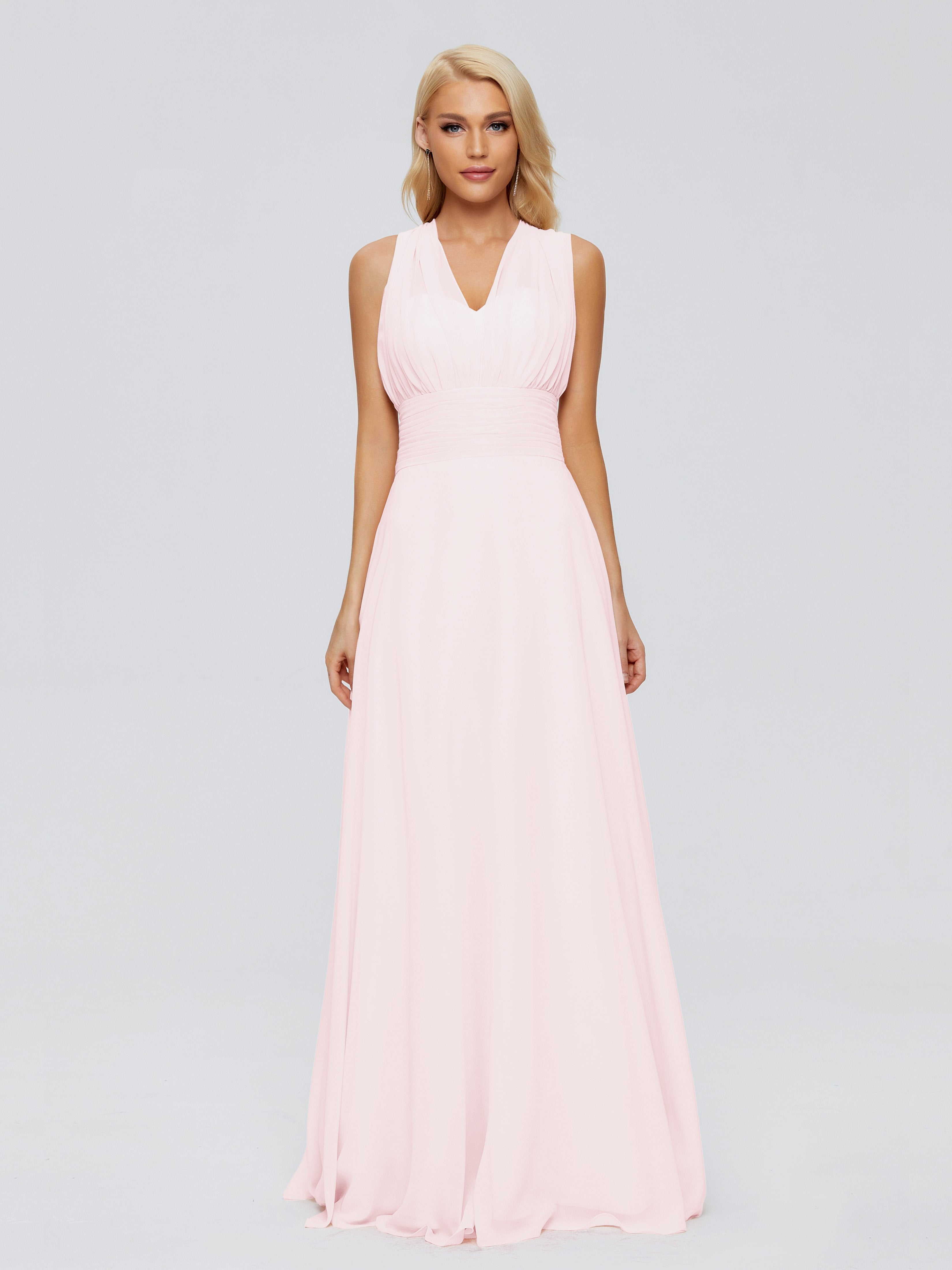 Ximena Straps Ribbon Chiffon Bridesmaid Dresses