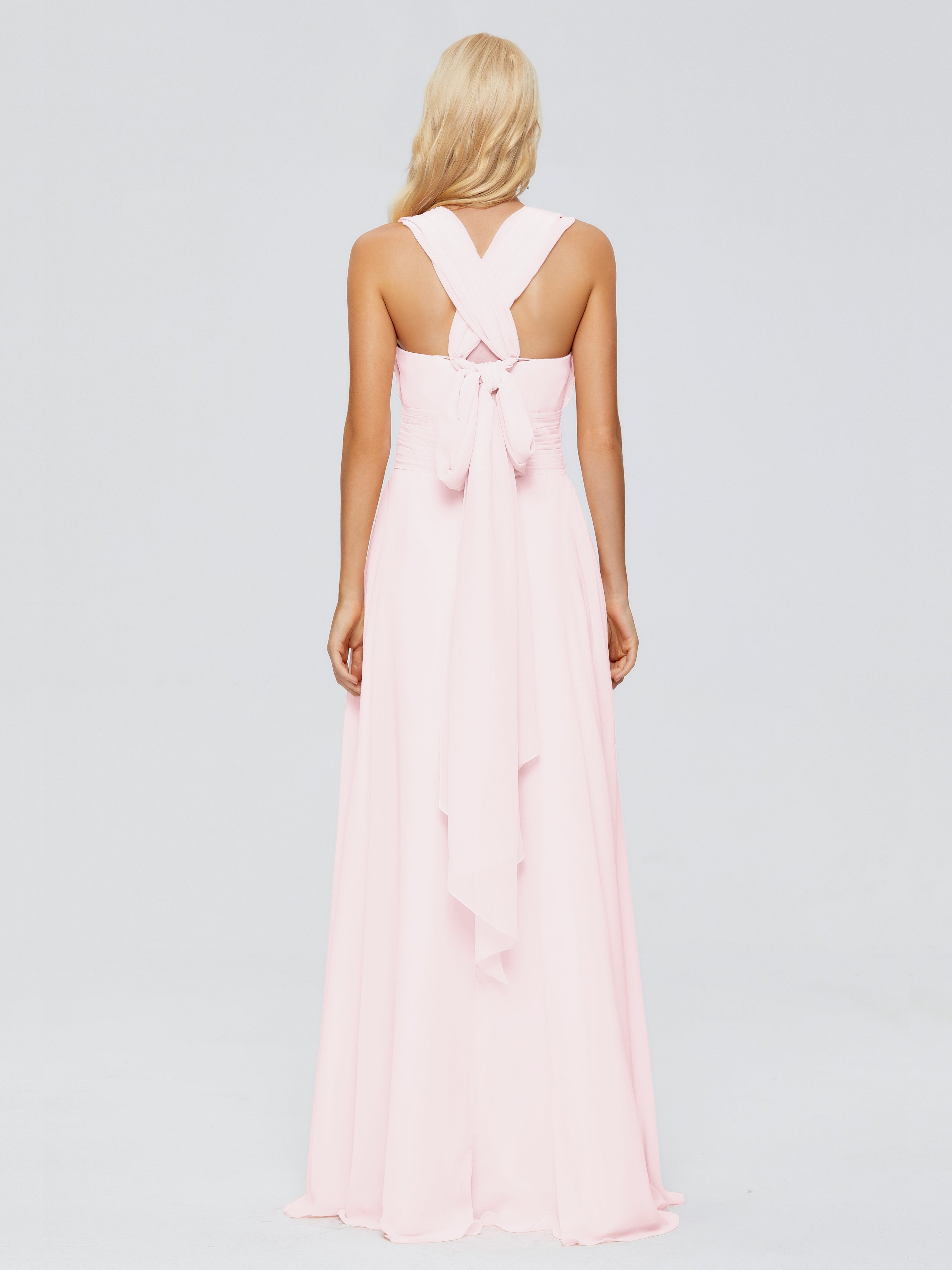 Ximena Straps Ribbon Chiffon Bridesmaid Dresses