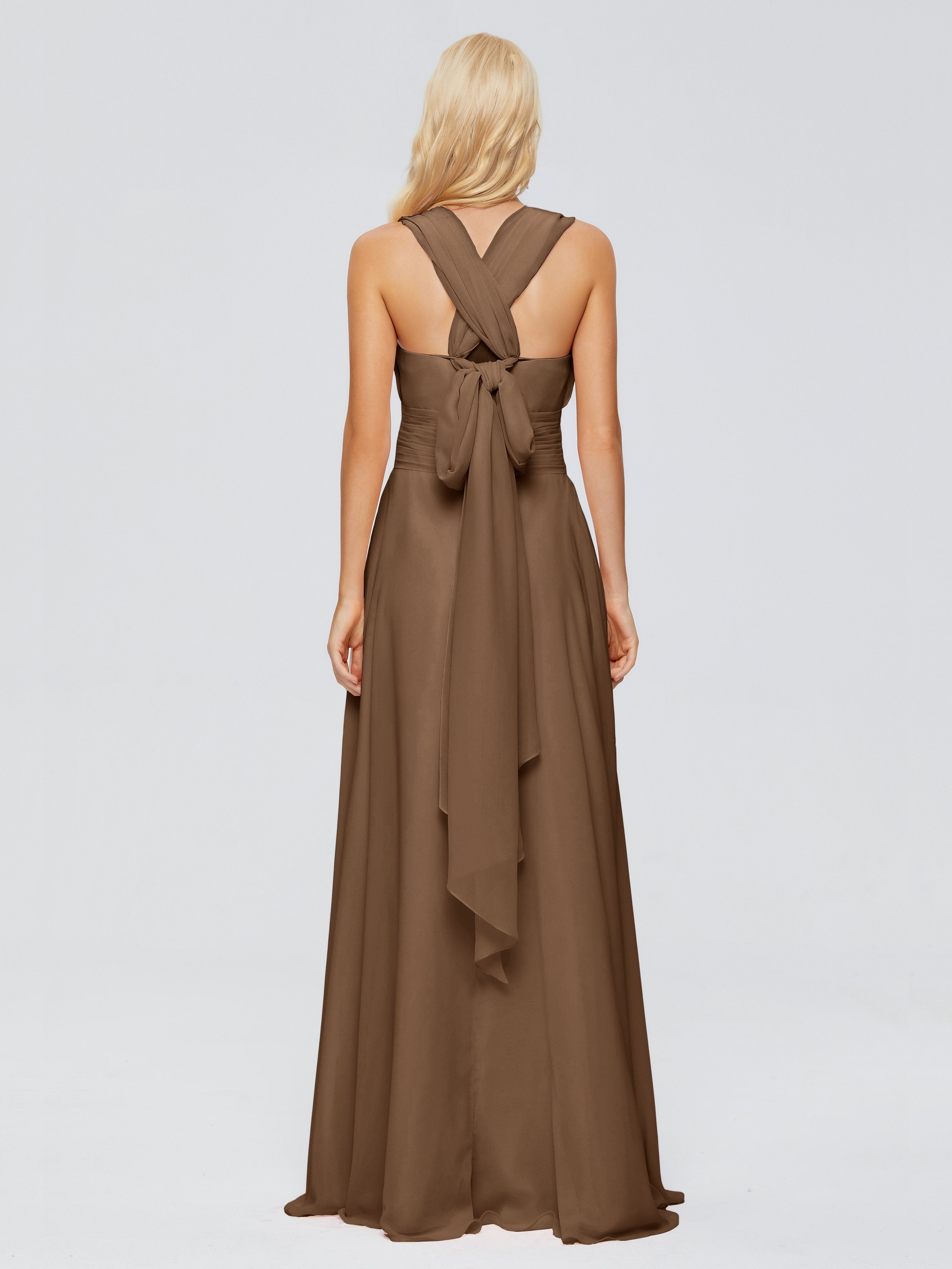 Ximena Straps Ribbon Chiffon Bridesmaid Dresses