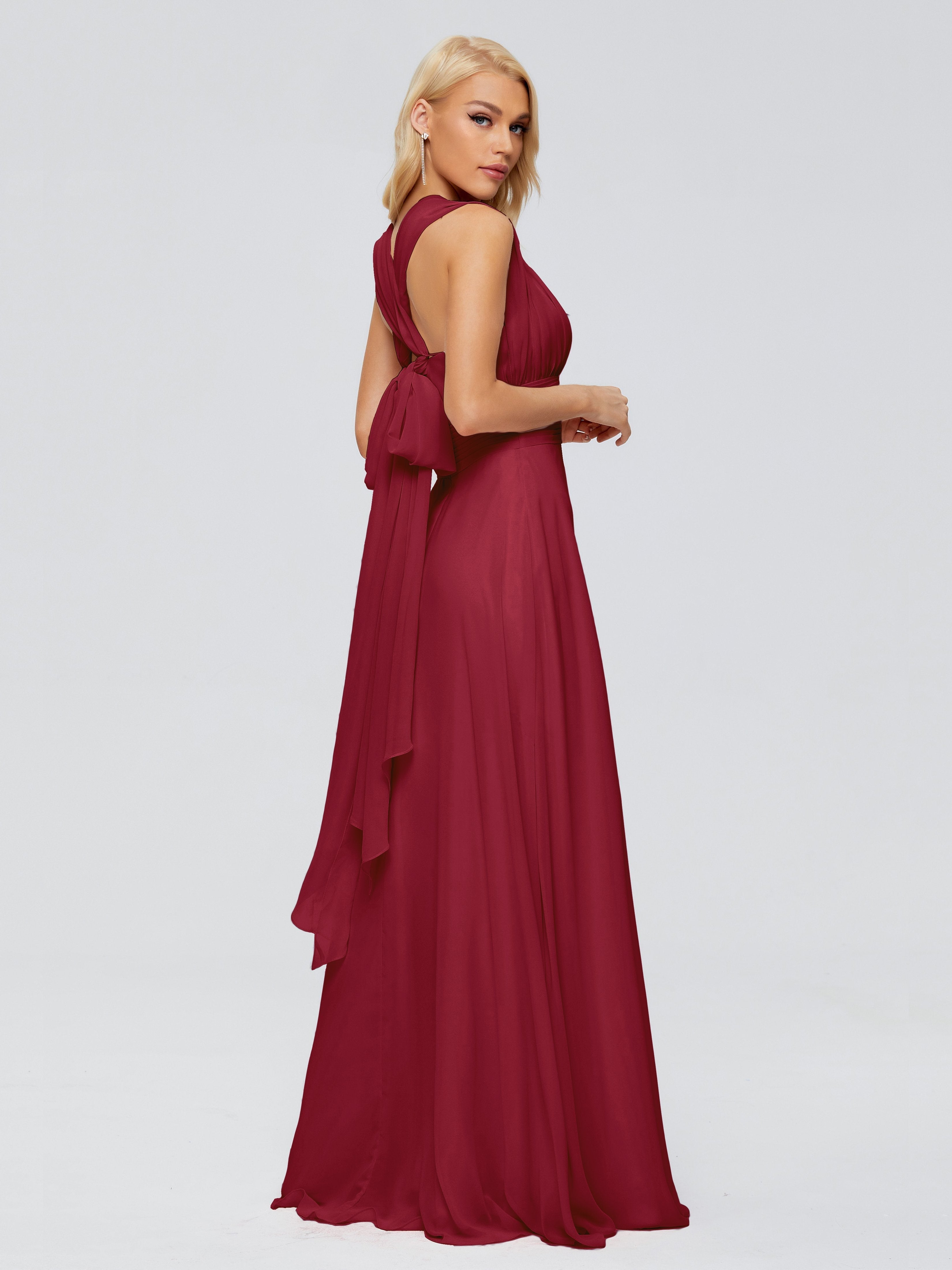 Ximena Straps Ribbon Chiffon Bridesmaid Dresses
