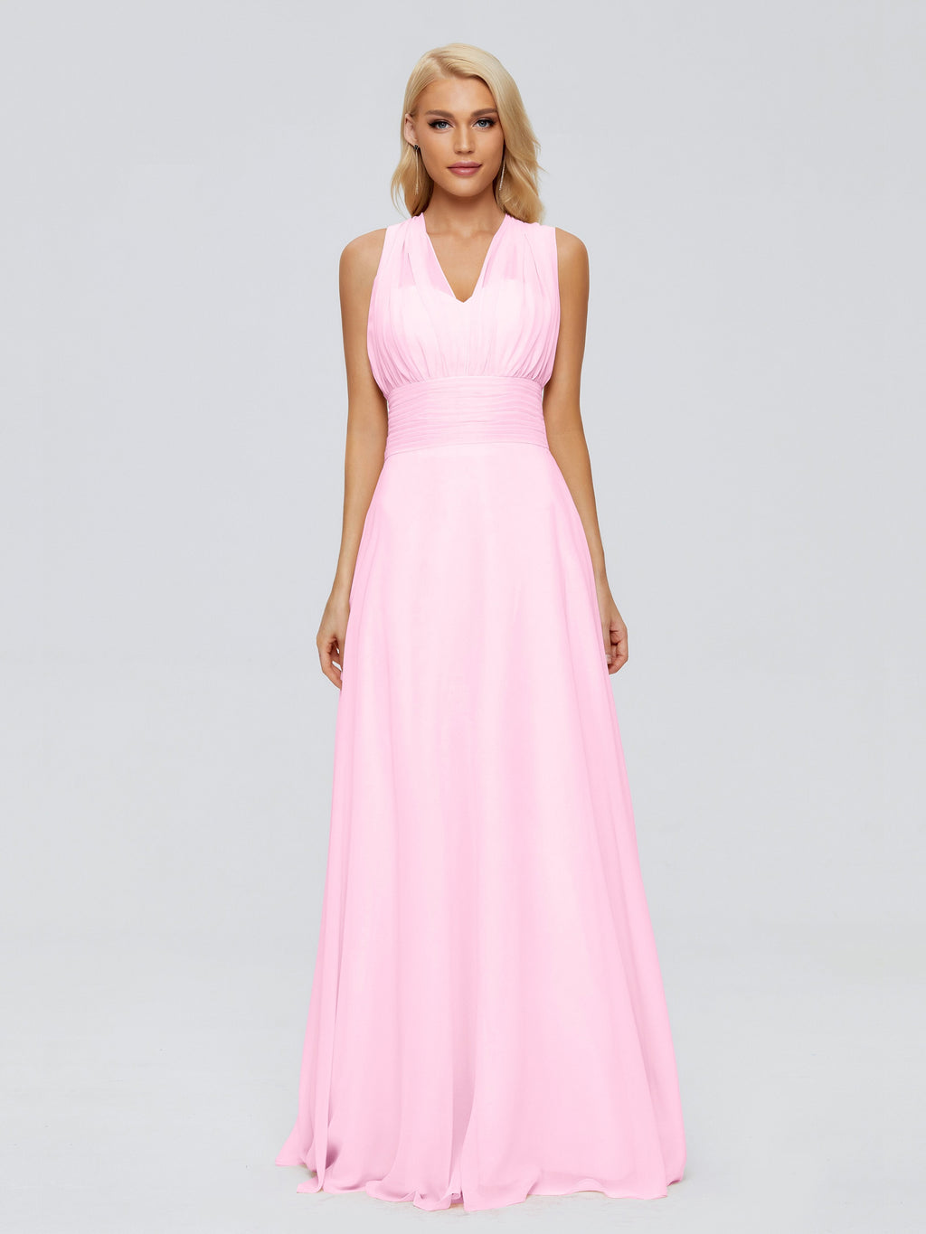 Ximena Straps Ribbon Chiffon Bridesmaid Dresses