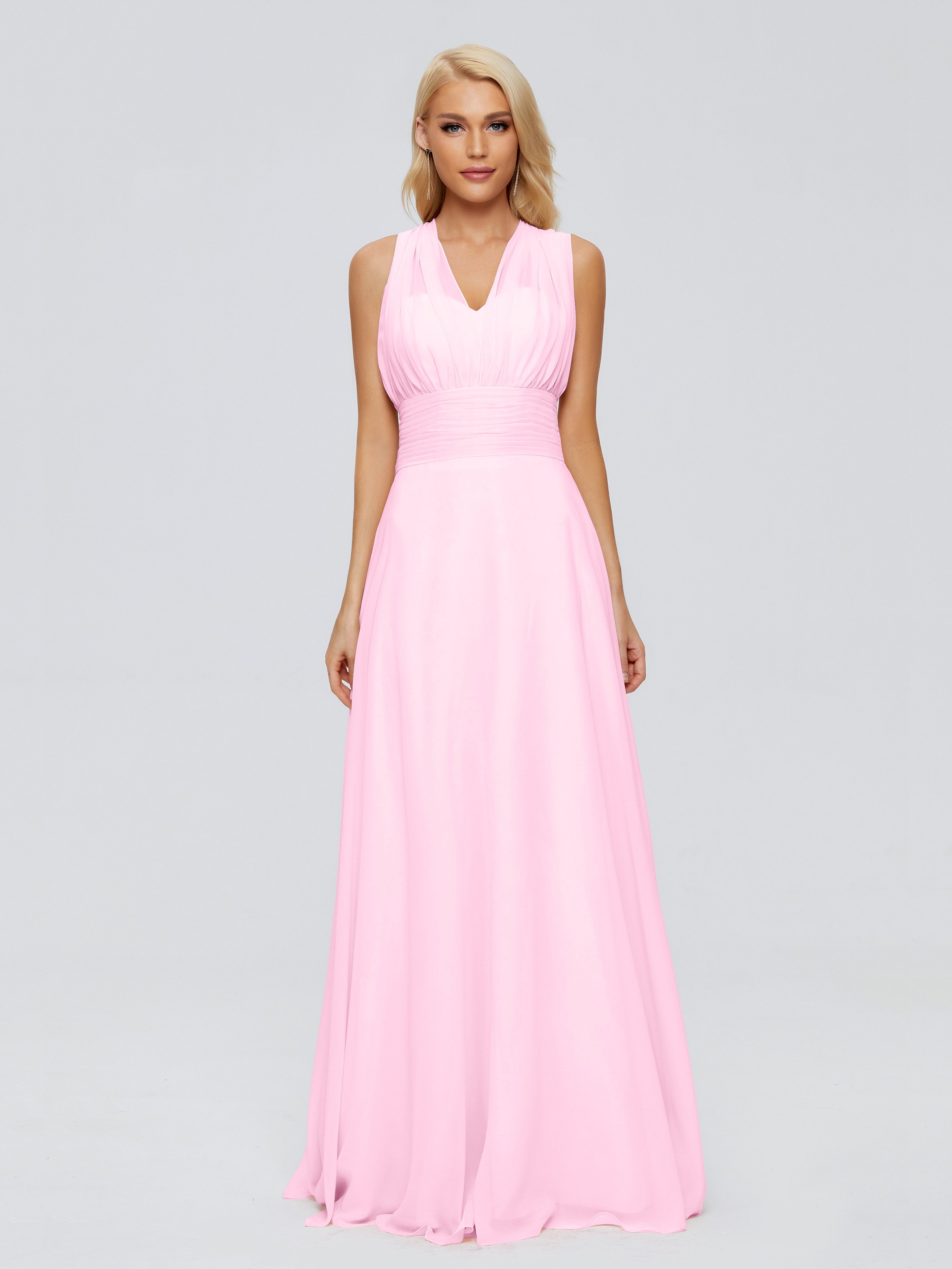 Ximena Straps Ribbon Chiffon Bridesmaid Dresses