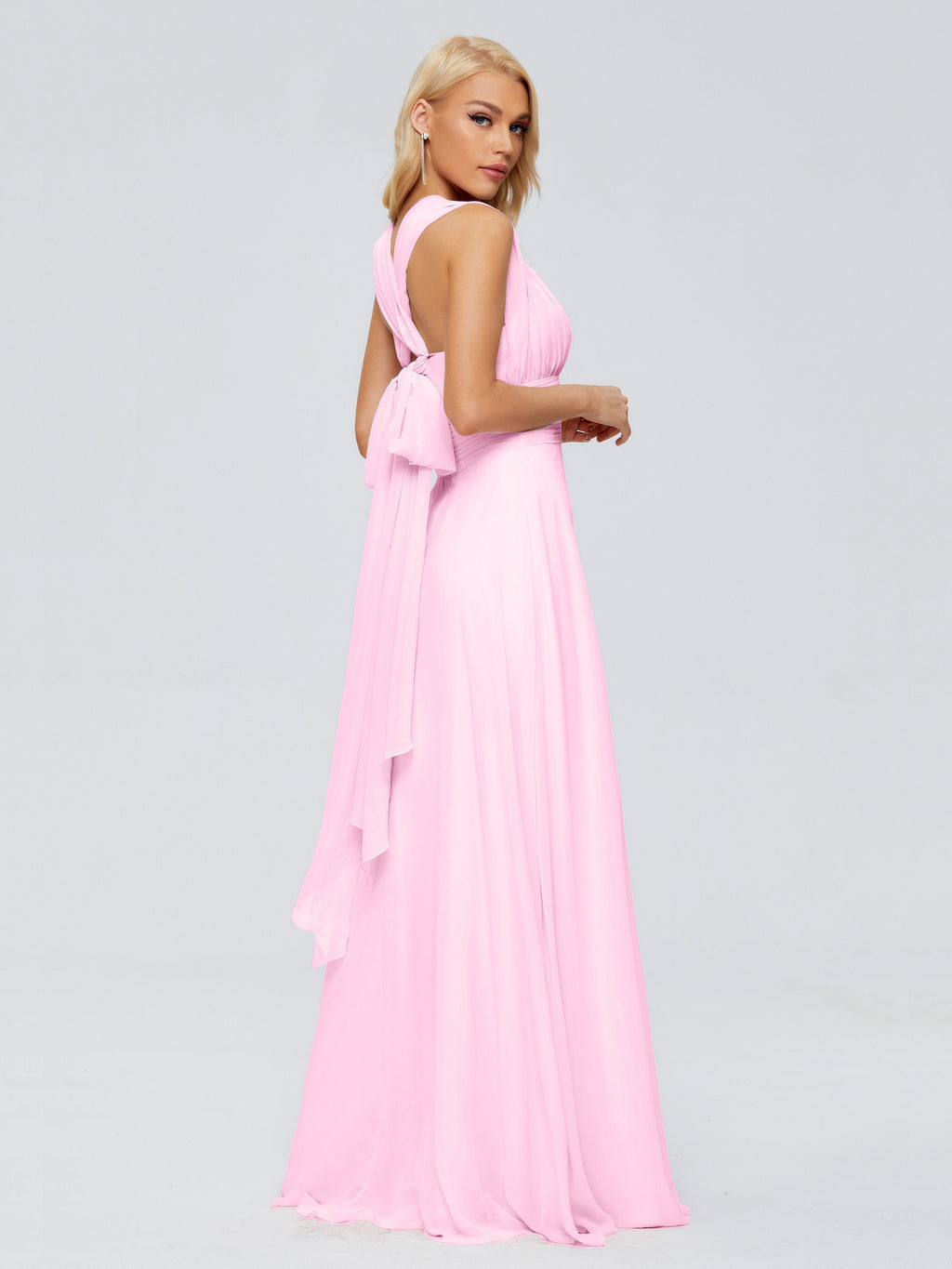 Ximena Straps Ribbon Chiffon Bridesmaid Dresses