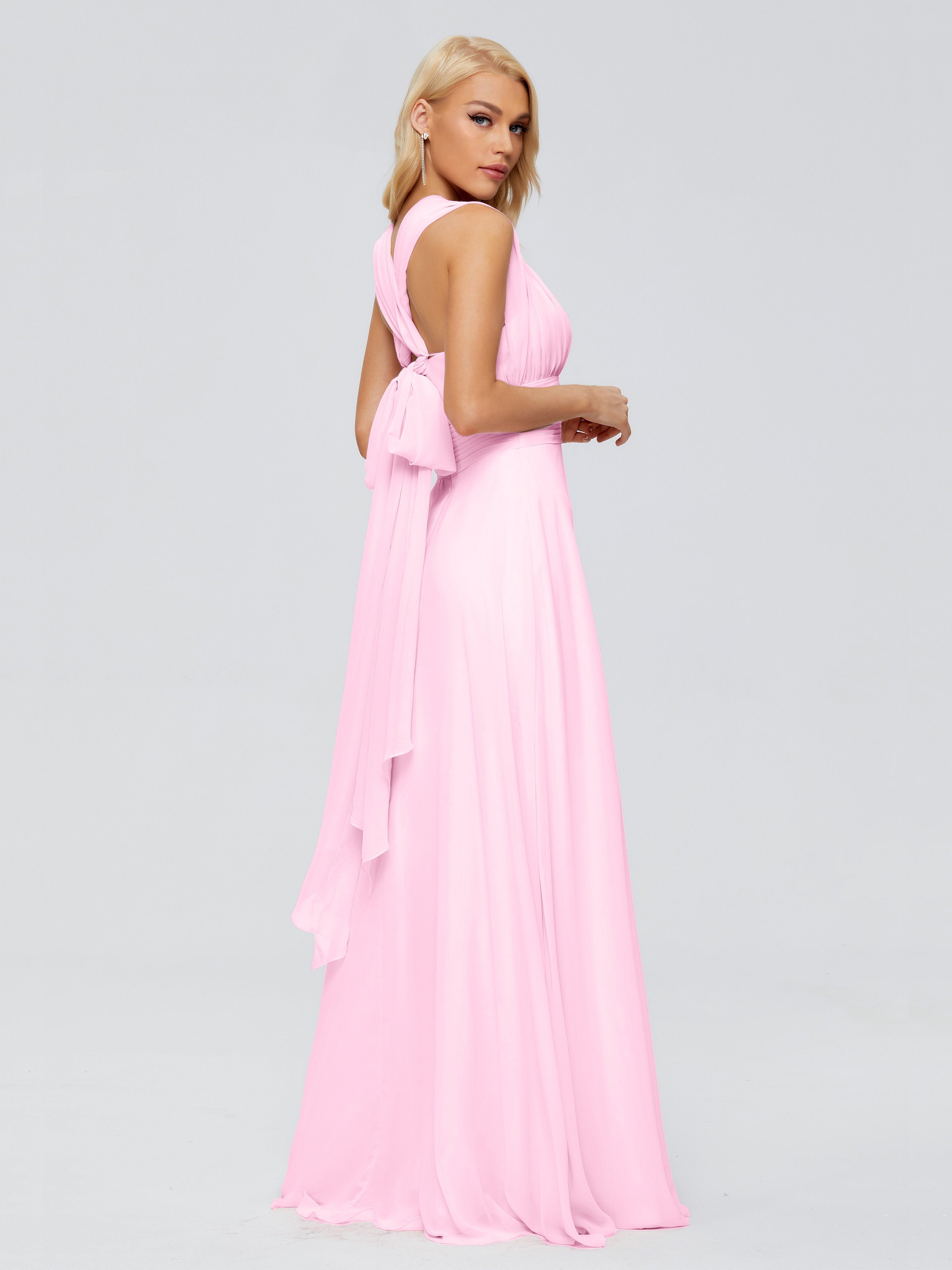 Ximena Straps Ribbon Chiffon Bridesmaid Dresses