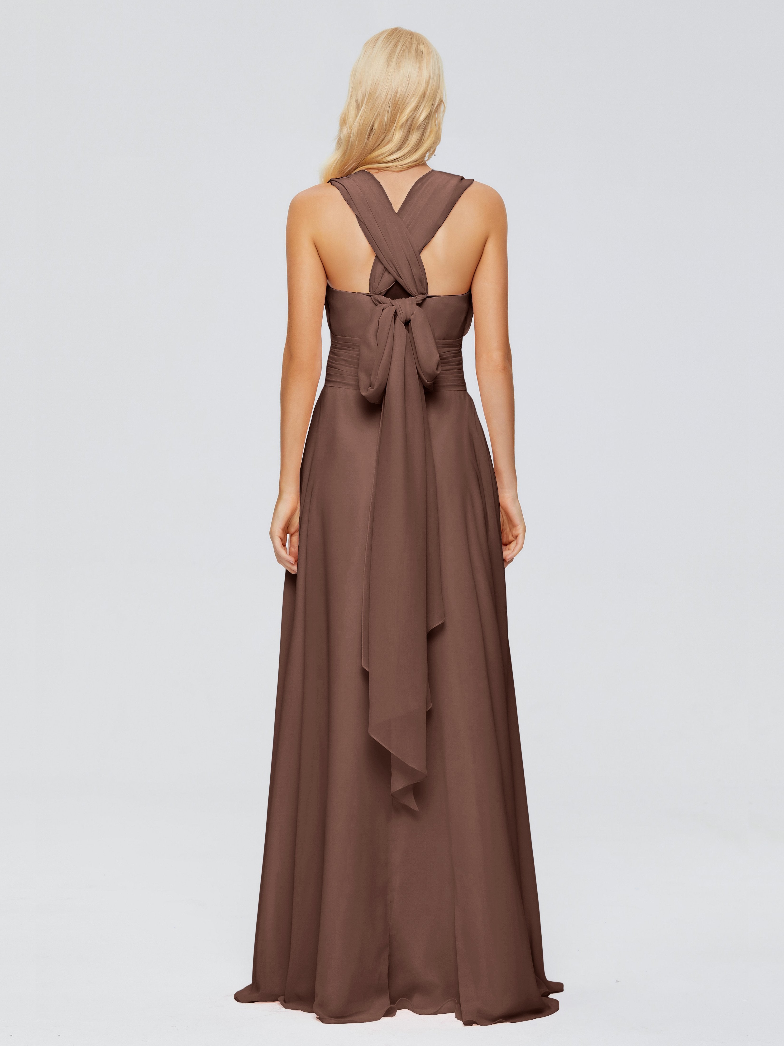 Ximena Straps Ribbon Chiffon Bridesmaid Dresses