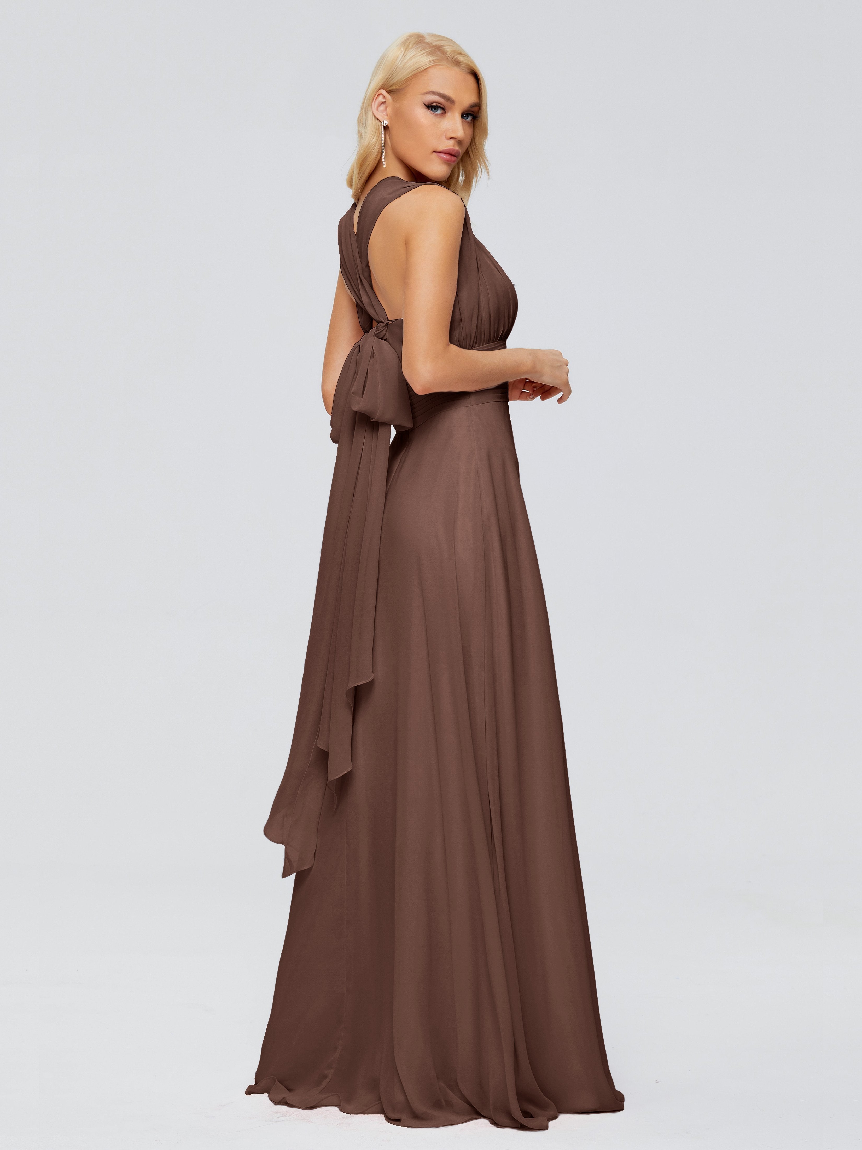 Ximena Straps Ribbon Chiffon Bridesmaid Dresses