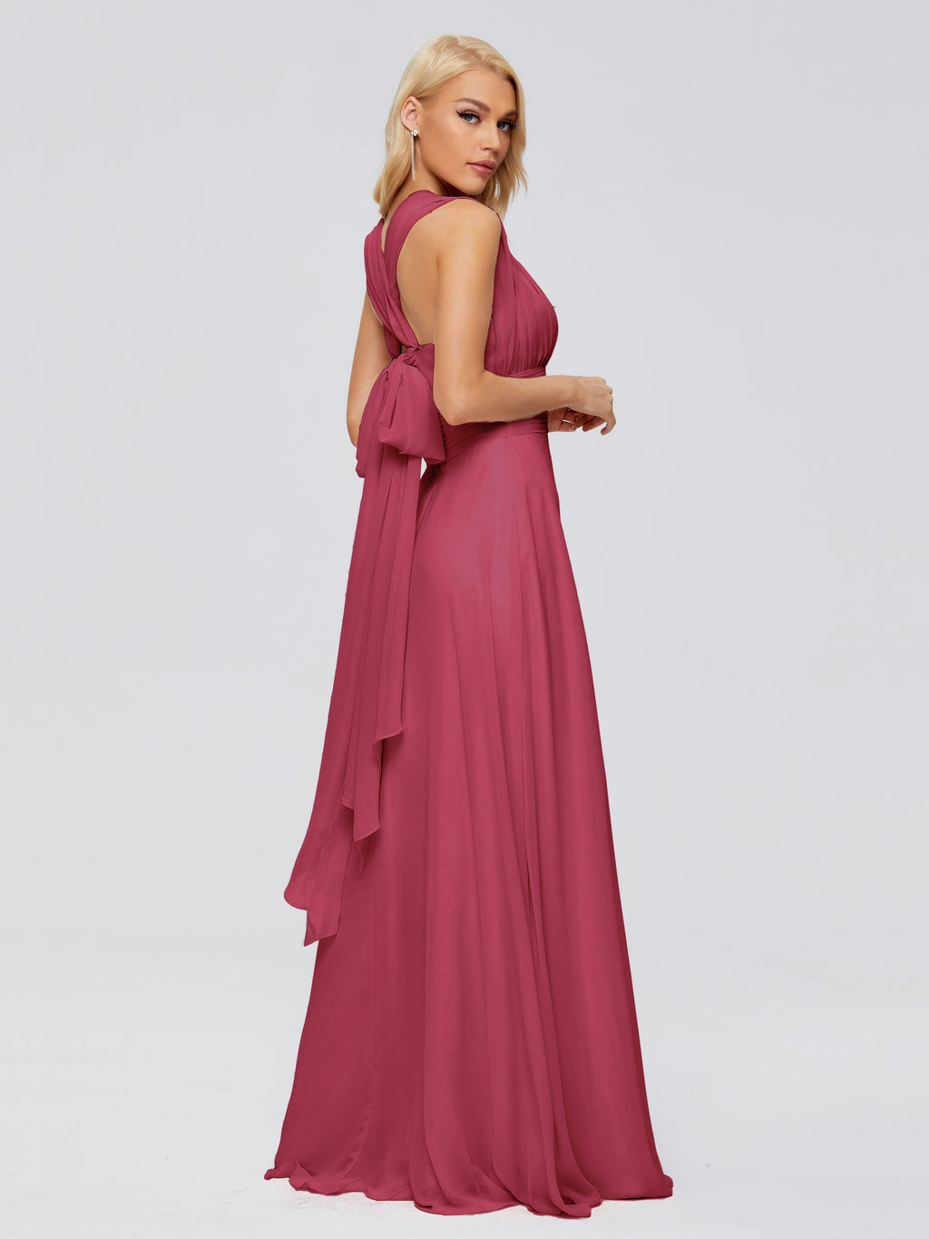 Ximena Straps Ribbon Chiffon Bridesmaid Dresses