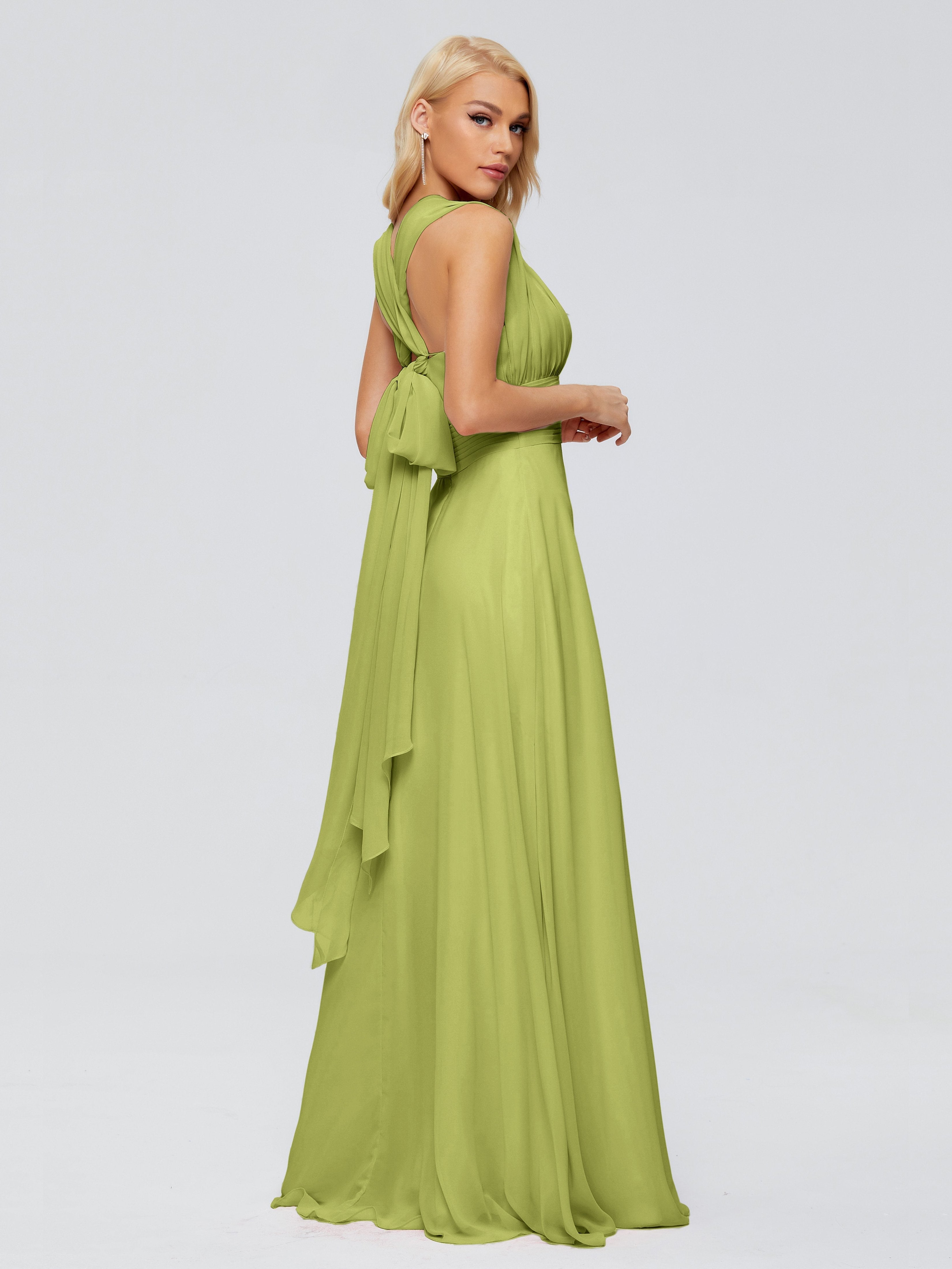 Ximena Straps Ribbon Chiffon Bridesmaid Dresses