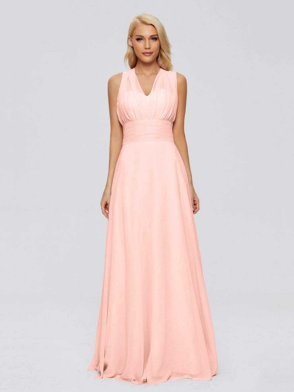 Ximena Straps Ribbon Chiffon Bridesmaid Dresses