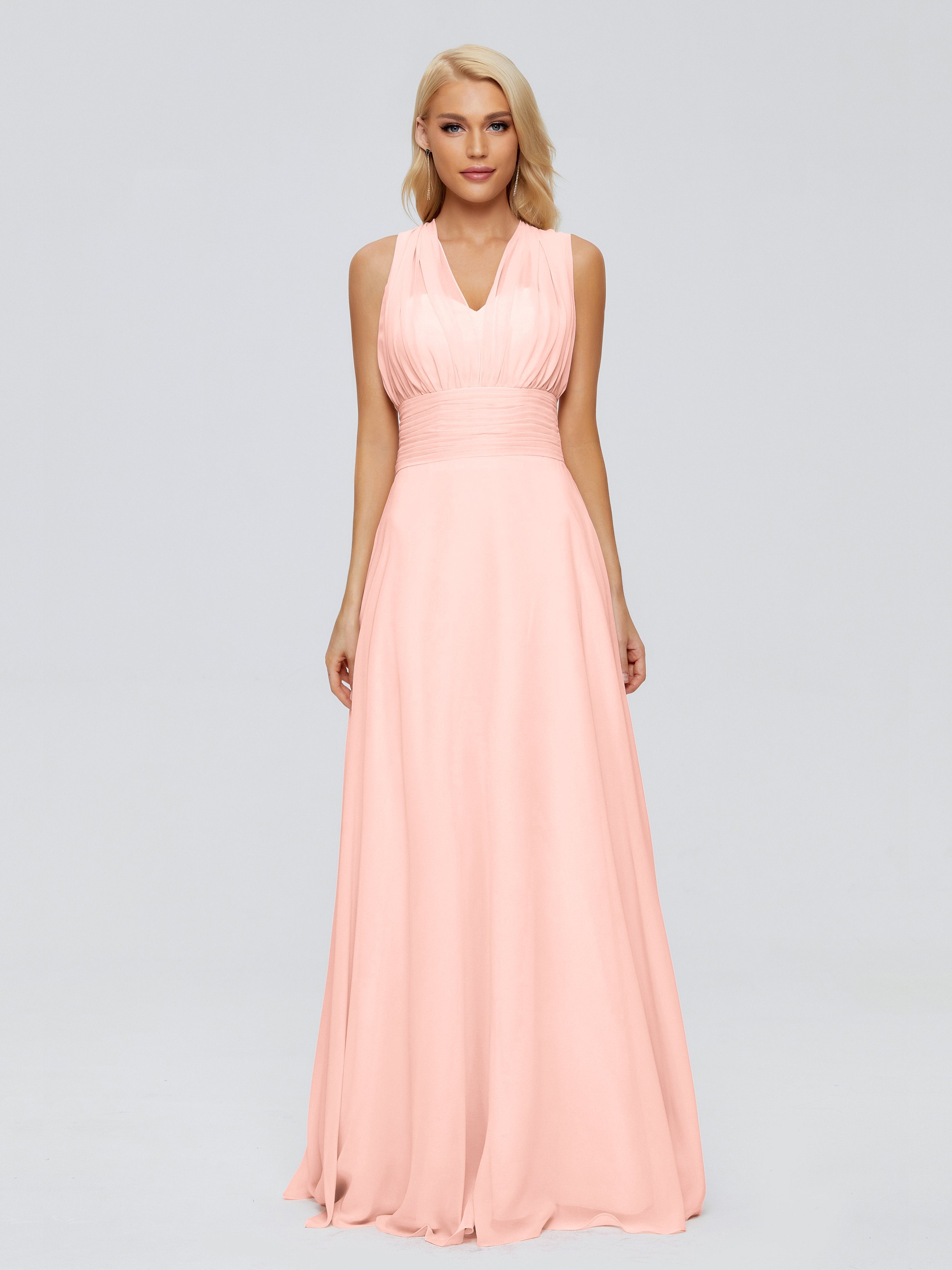 Ximena Straps Ribbon Chiffon Bridesmaid Dresses