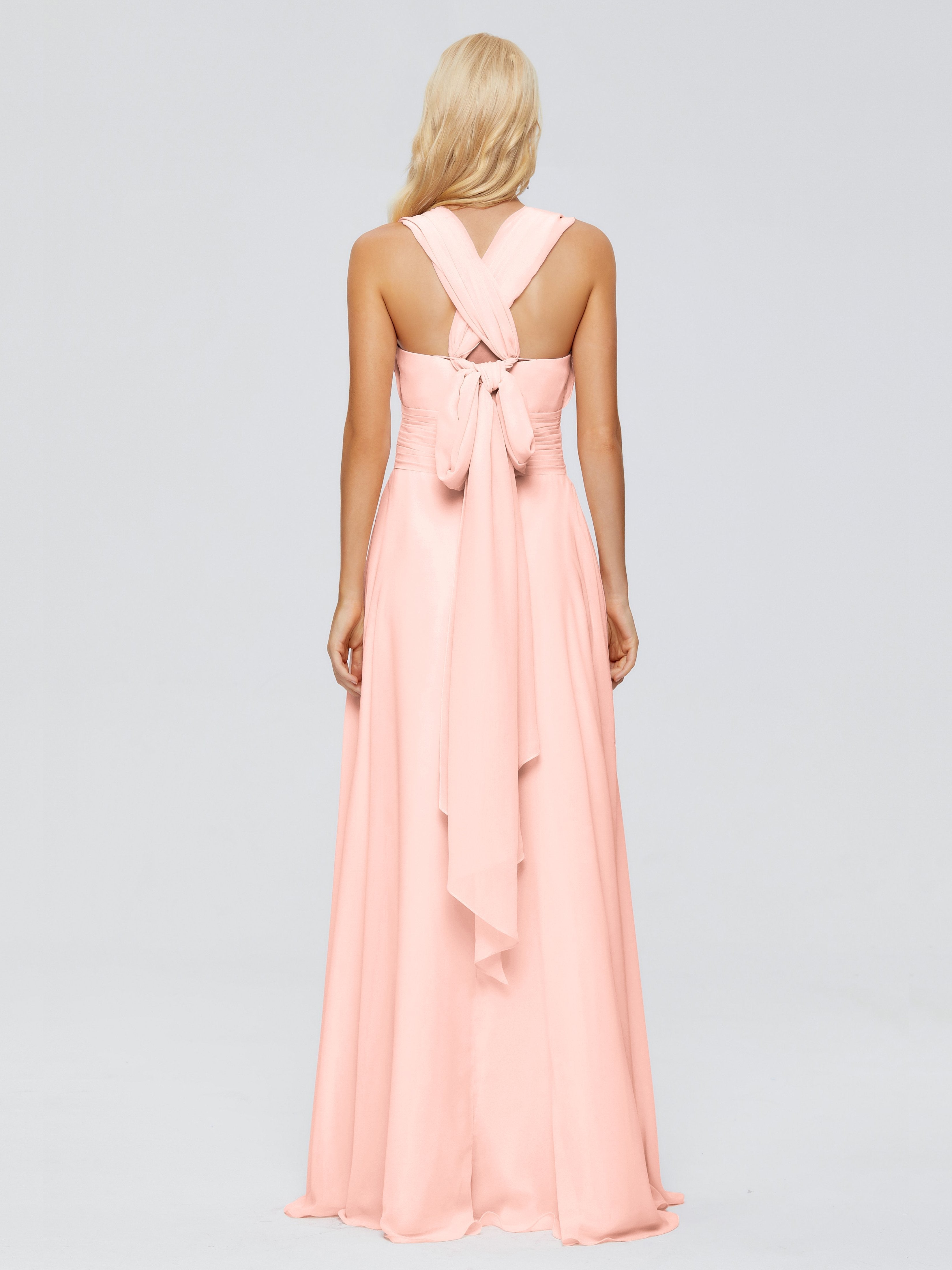Ximena Straps Ribbon Chiffon Bridesmaid Dresses