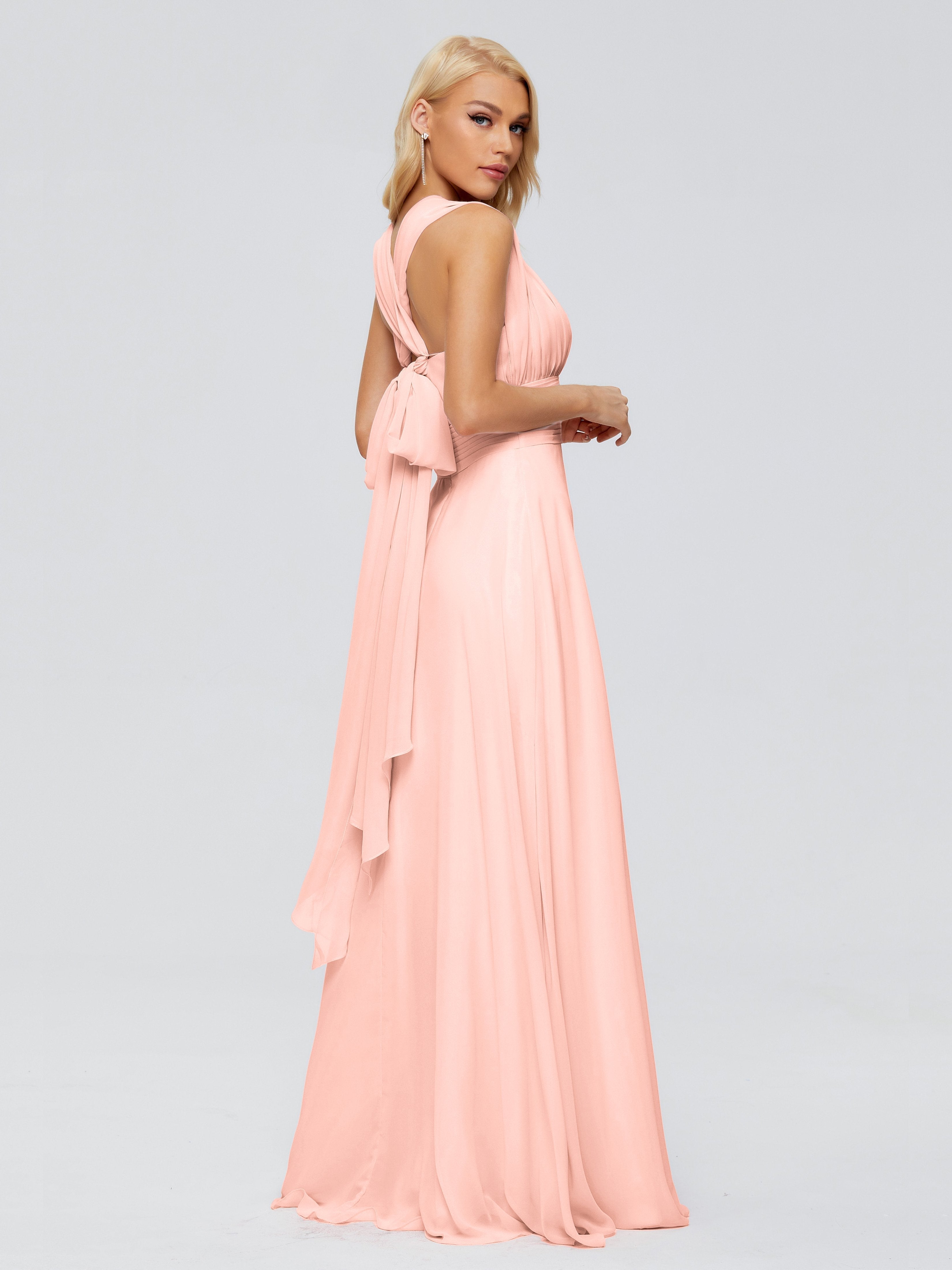 Ximena Straps Ribbon Chiffon Bridesmaid Dresses