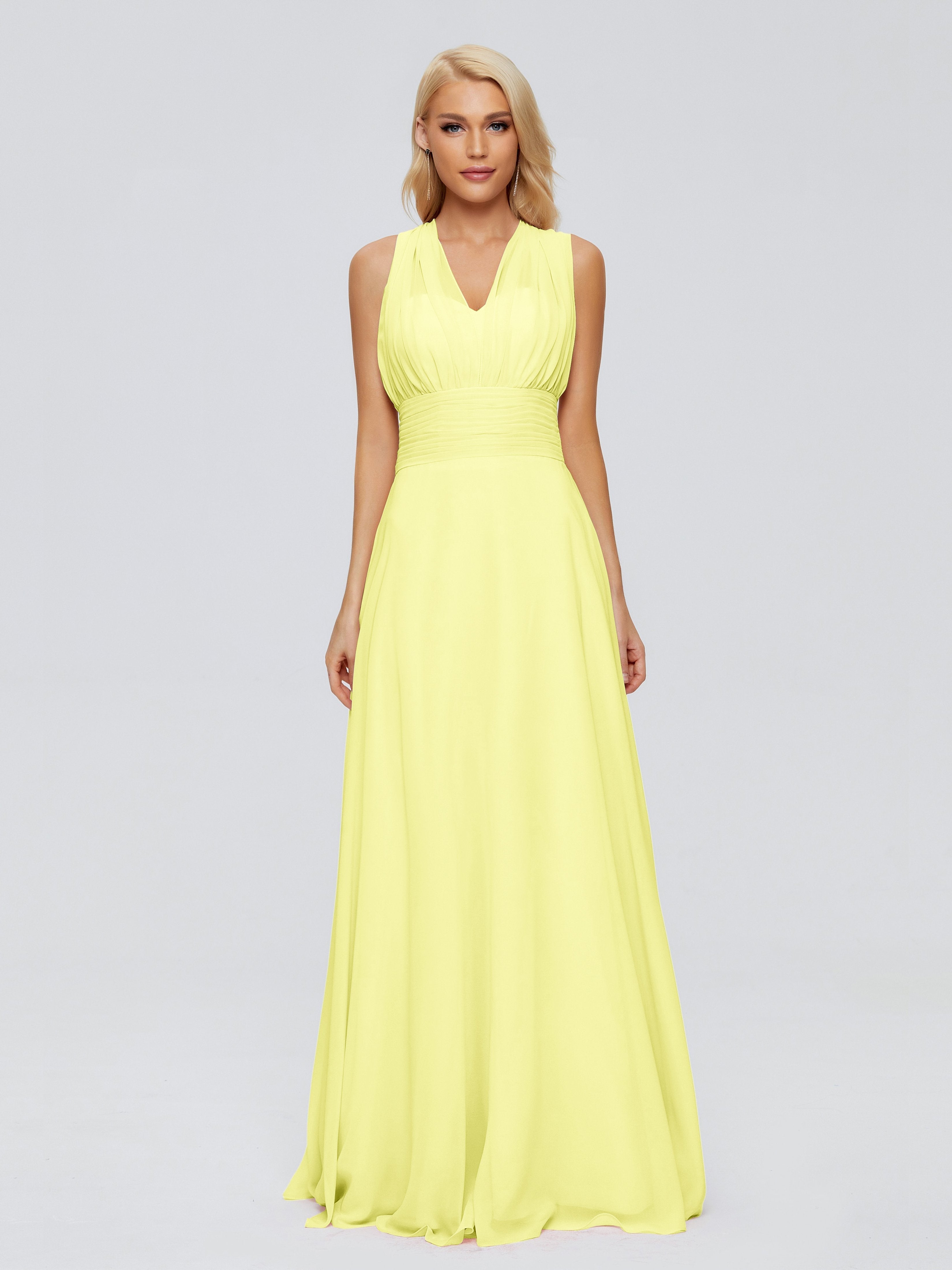 Ximena Straps Ribbon Chiffon Bridesmaid Dresses