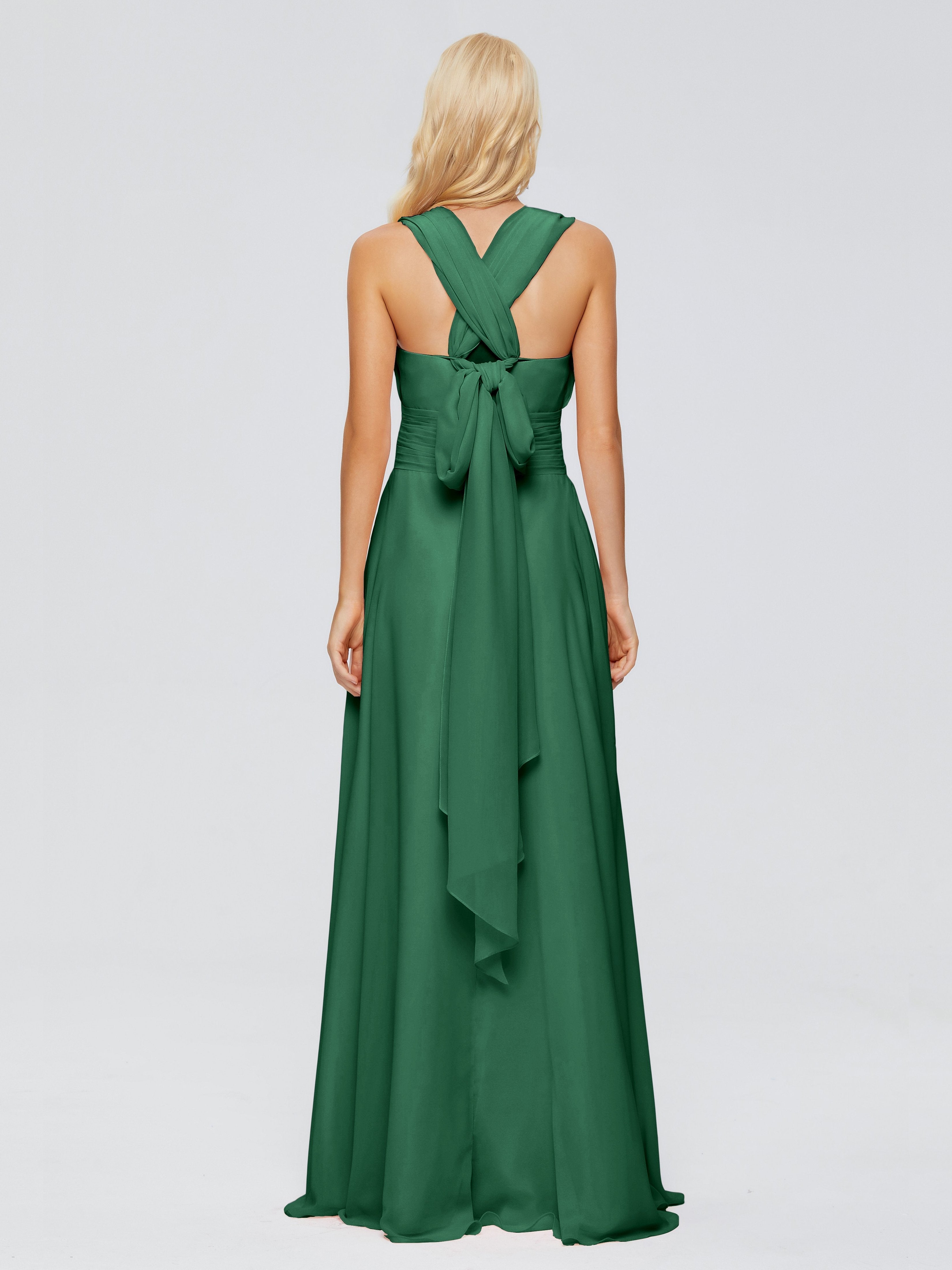 Ximena Straps Ribbon Chiffon Bridesmaid Dresses