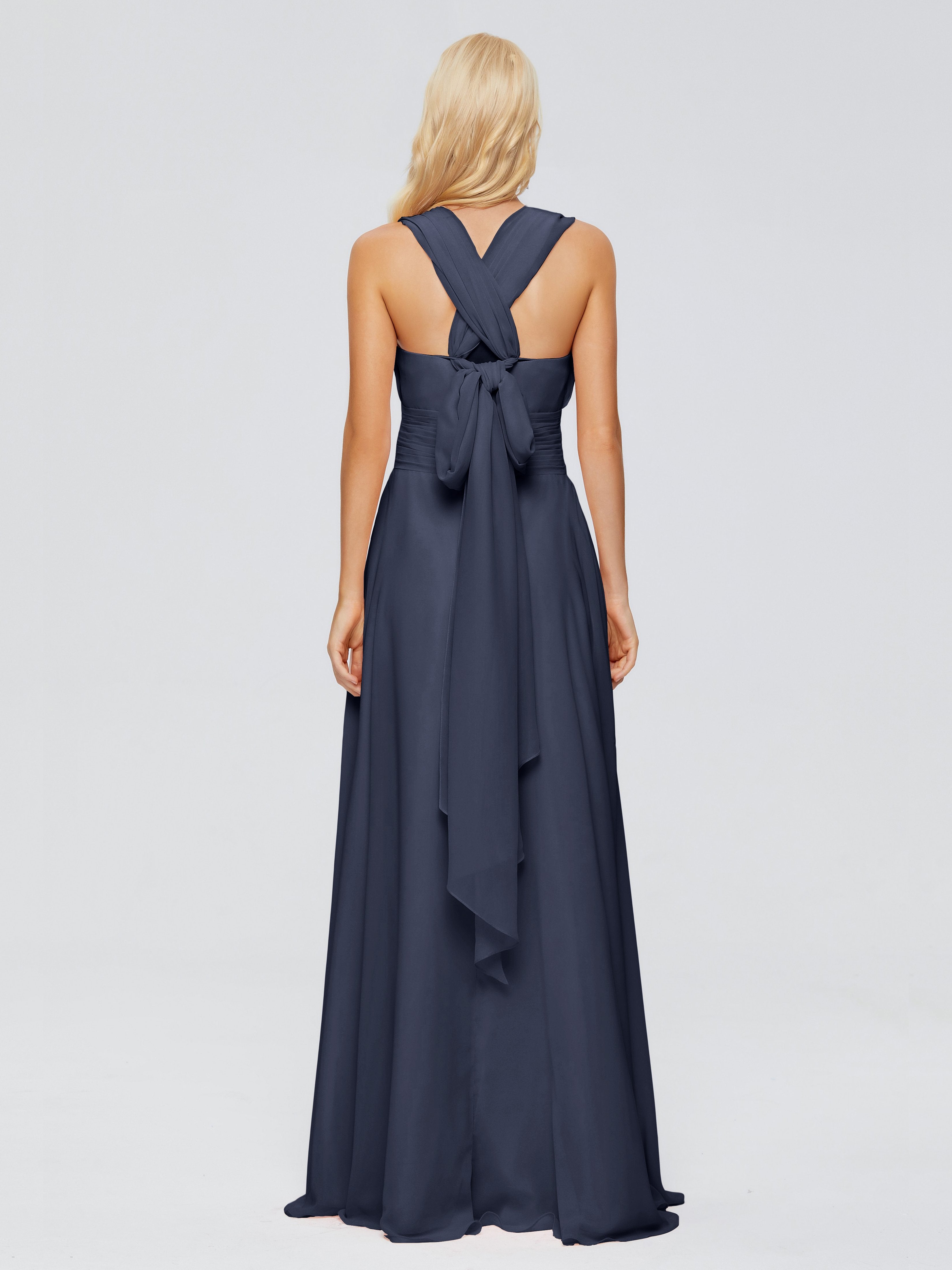 Ximena Straps Ribbon Chiffon Bridesmaid Dresses