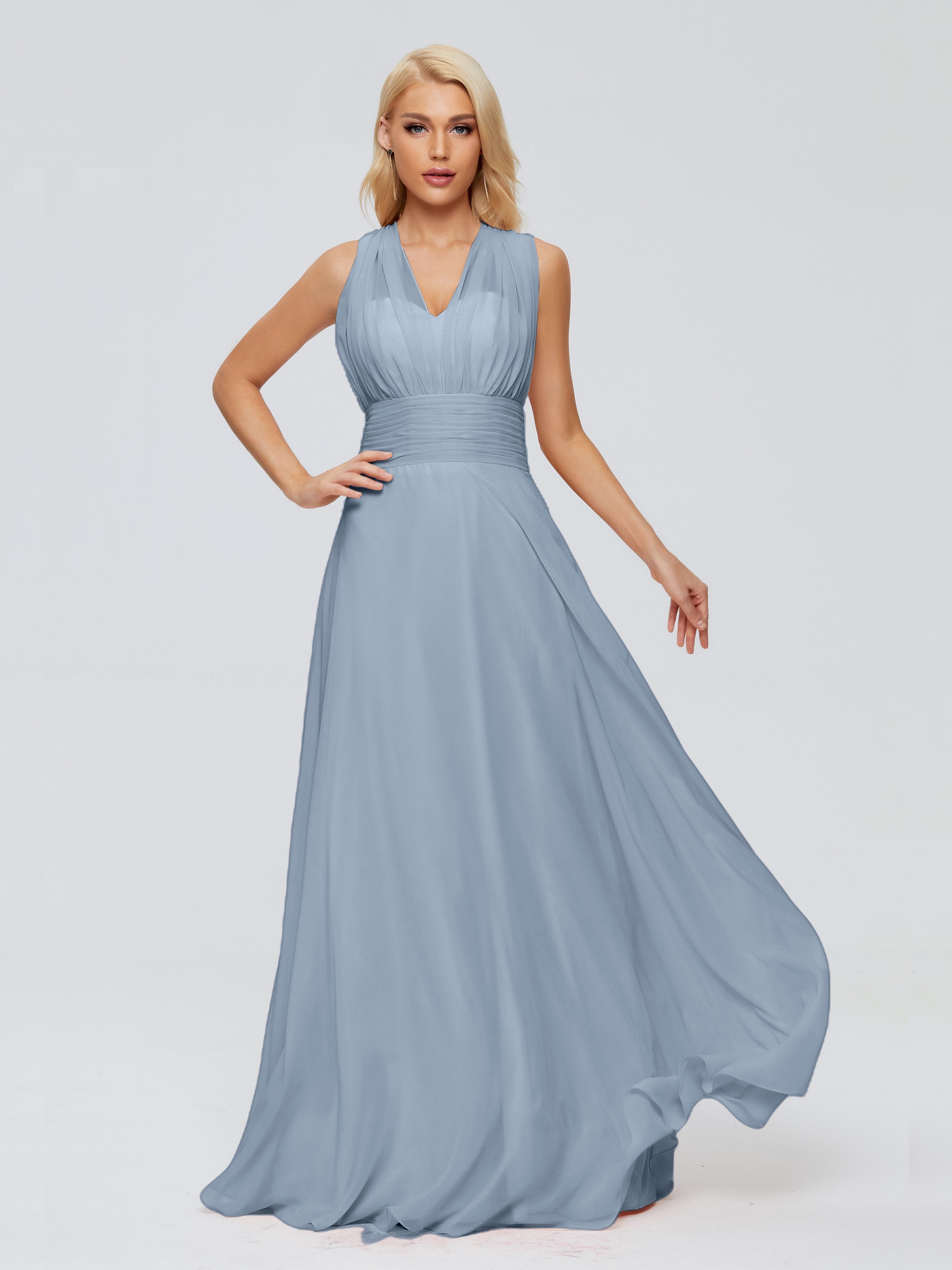Ximena Straps Ribbon Chiffon Bridesmaid Dresses