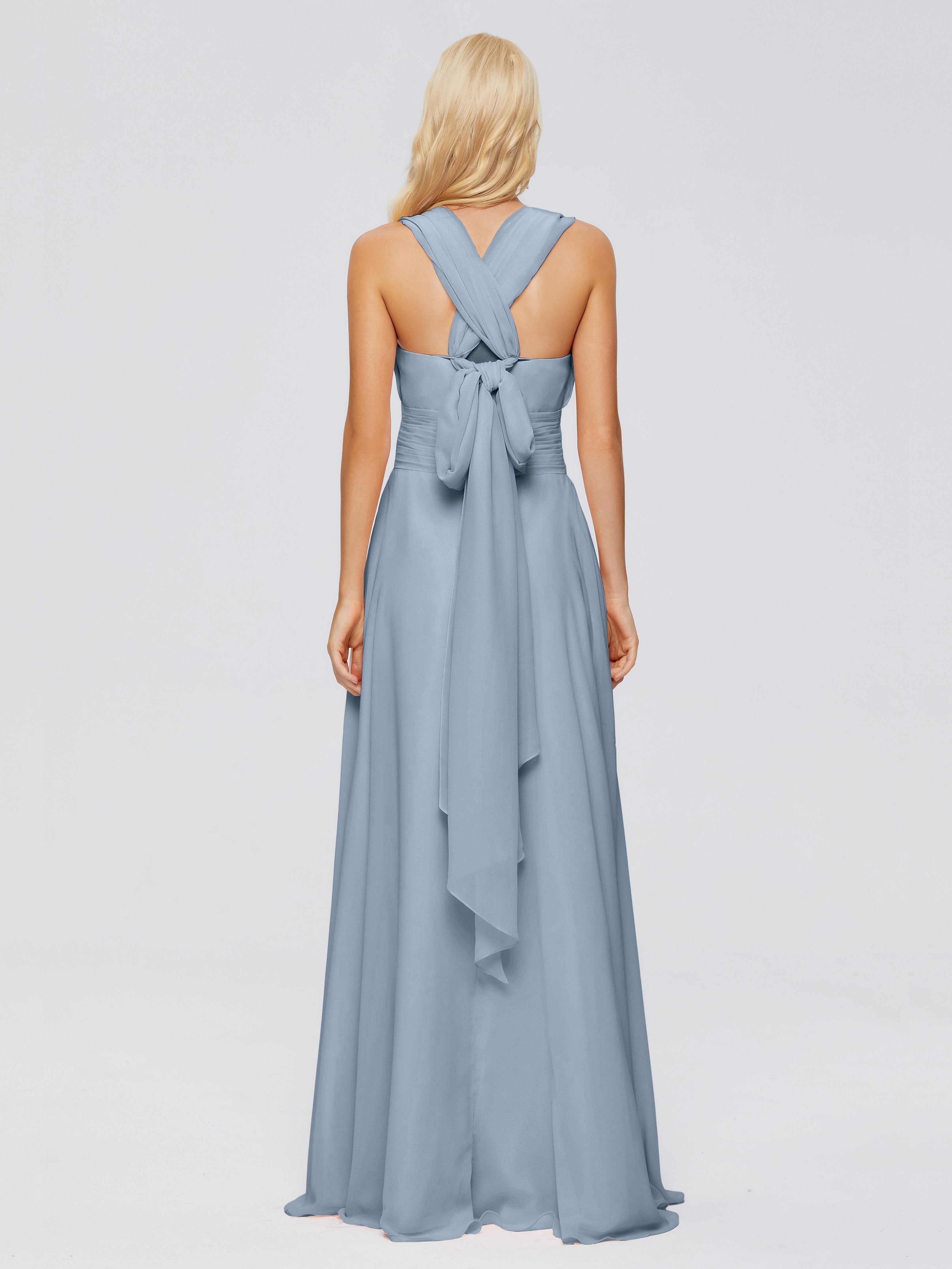 Ximena Straps Ribbon Chiffon Bridesmaid Dresses