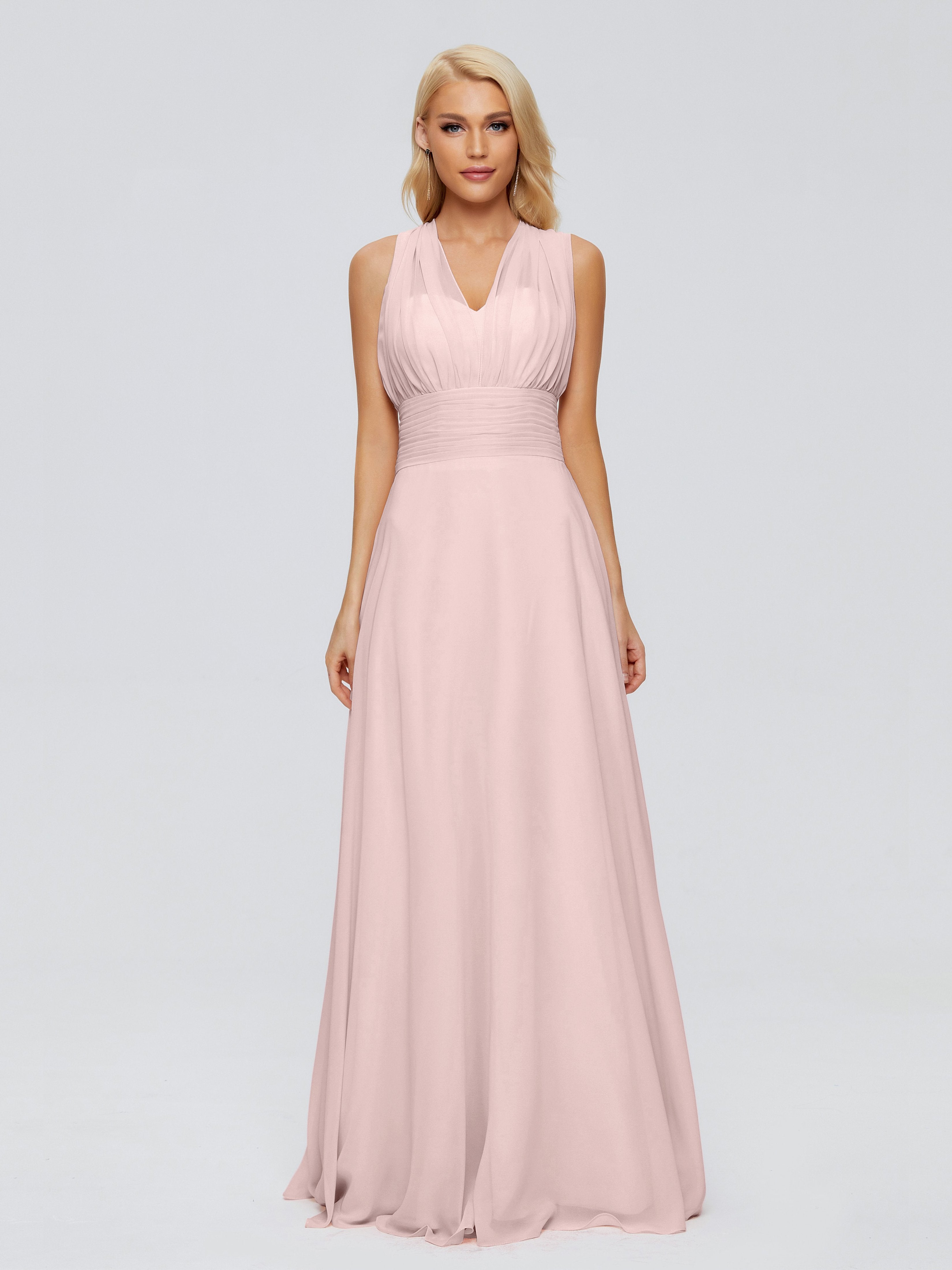 Ximena Straps Ribbon Chiffon Bridesmaid Dresses